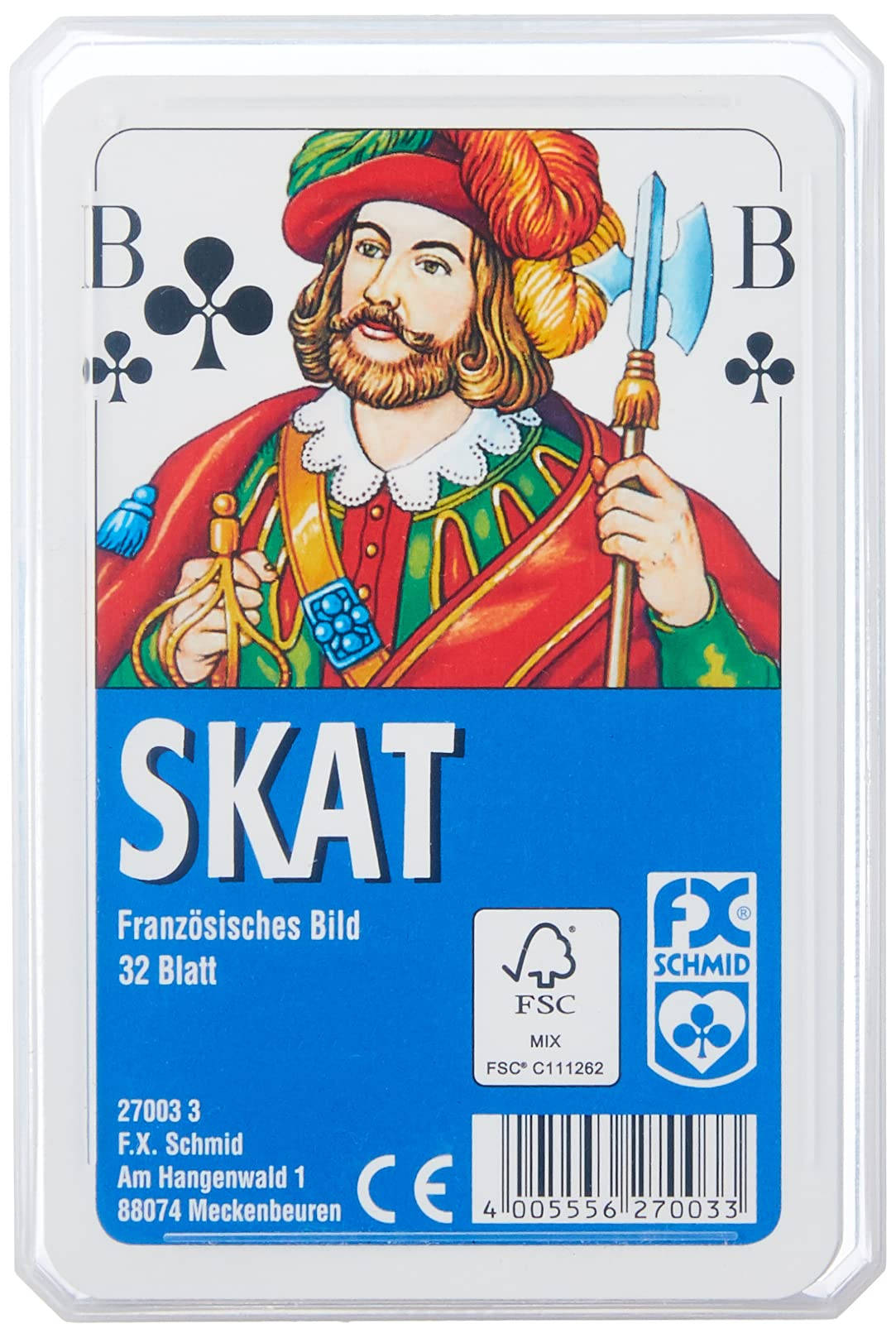 Skat Card Game Deck Packaging Background