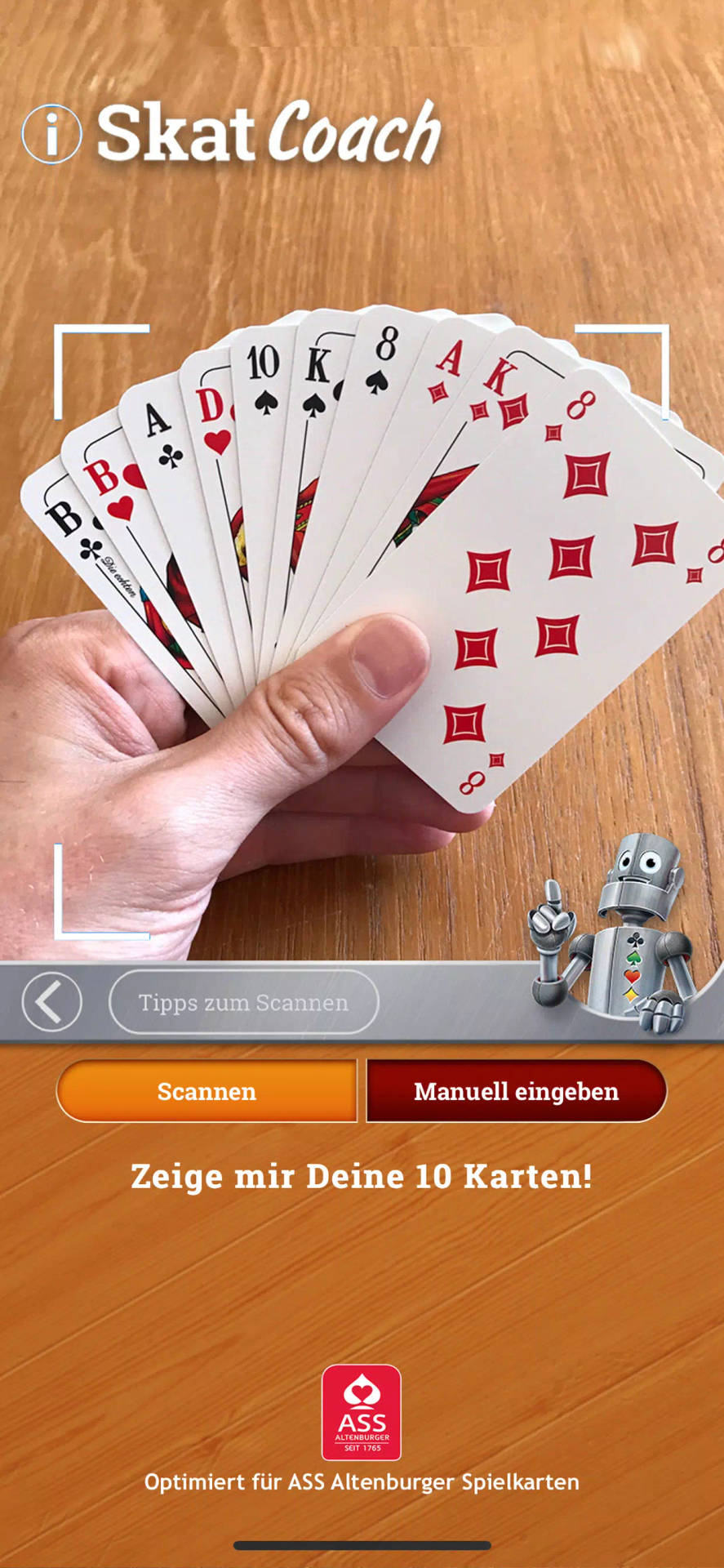 Skat Coach App Screenshot Background