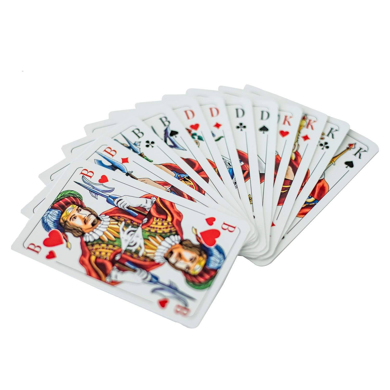 Skat Playing Cards Fanned Out Background