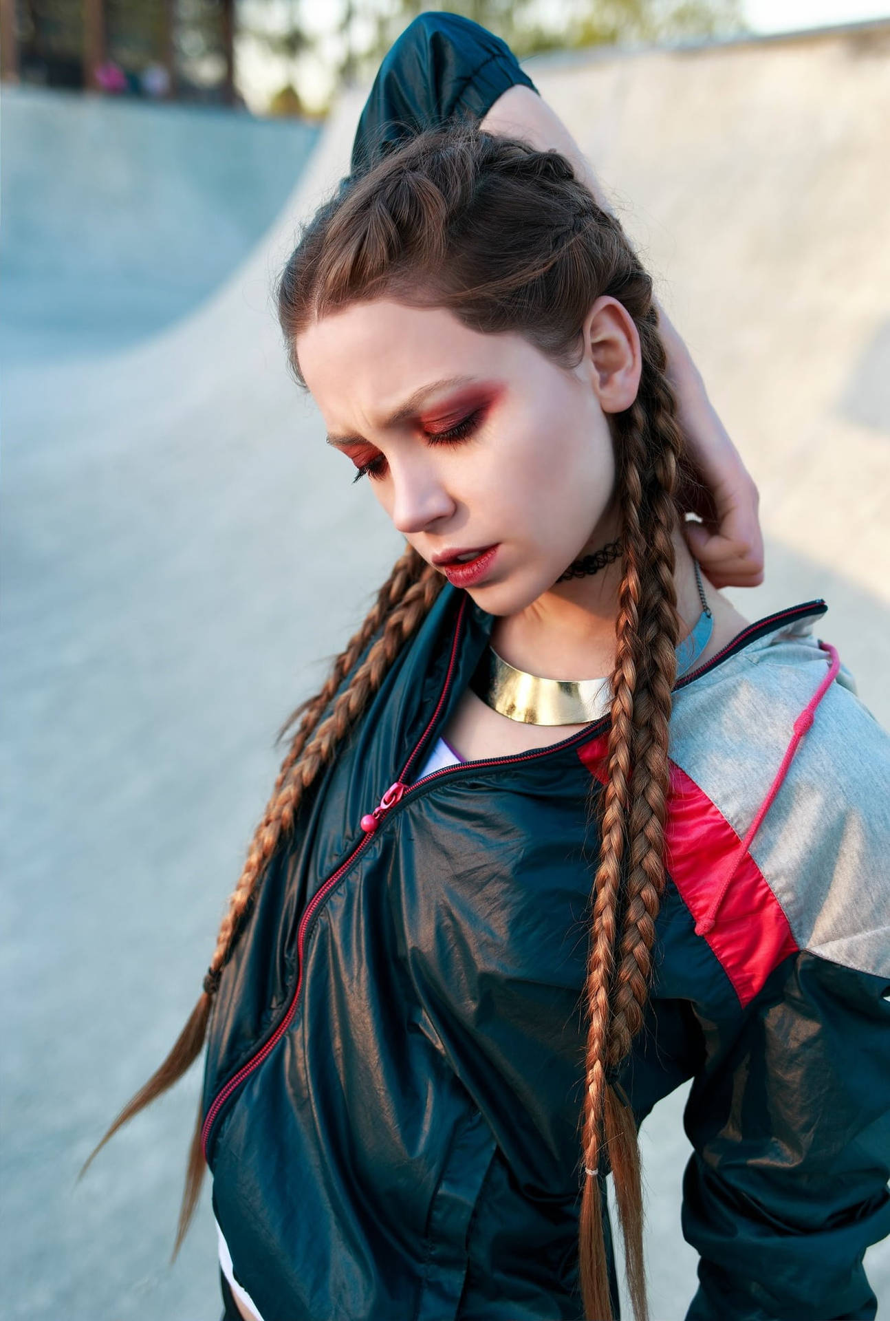 Skate Park Braids Background