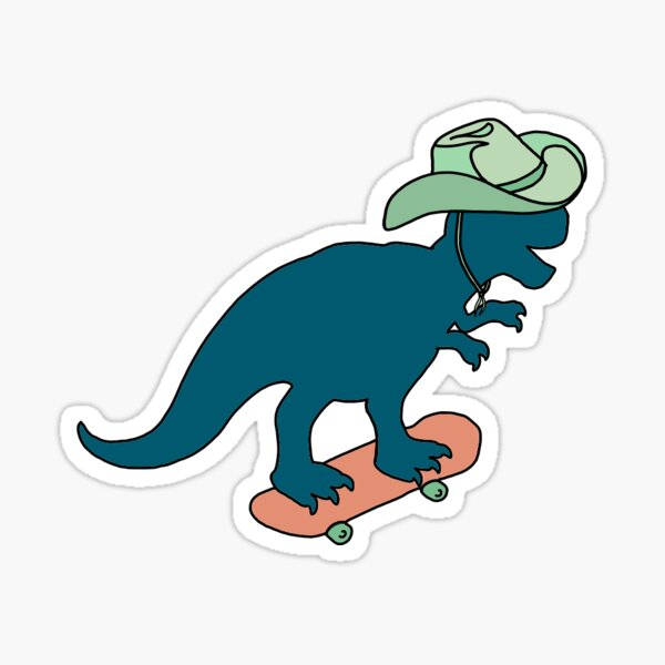 Skateboard Aesthetic Dino Background