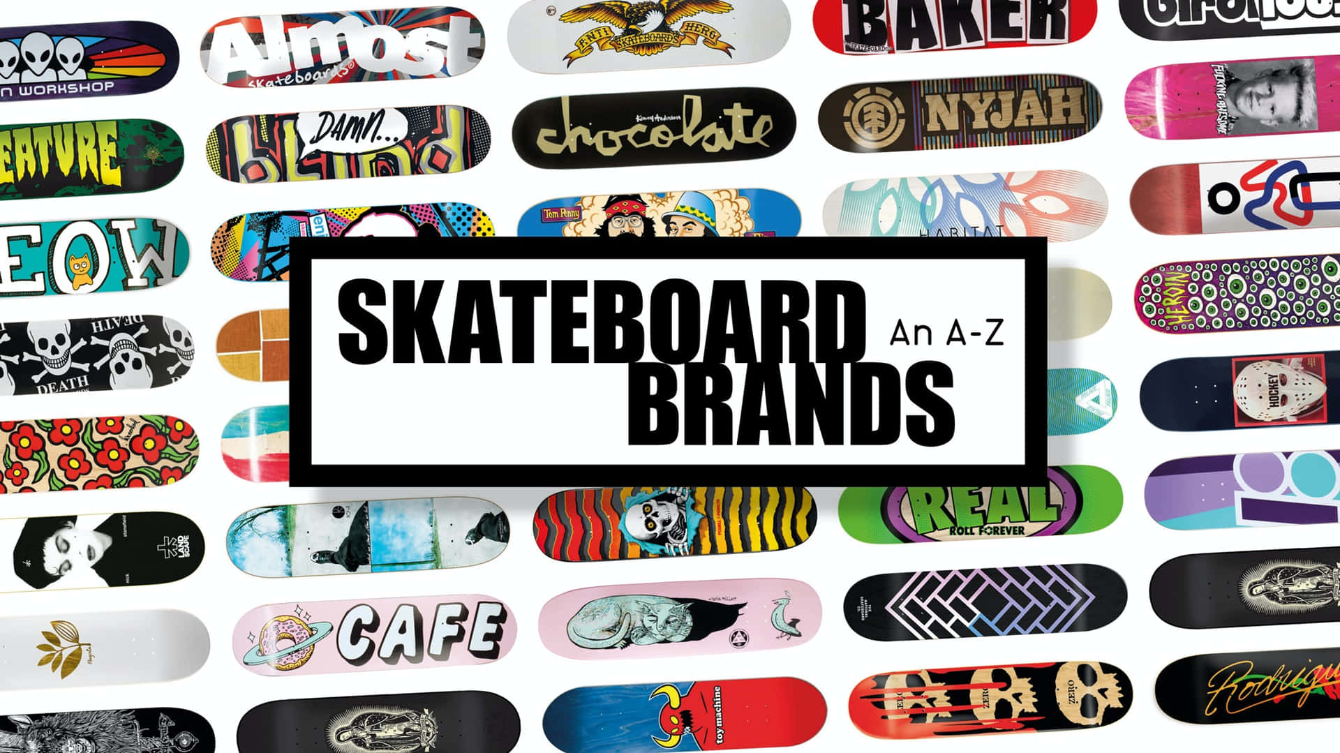 Skateboard Brands - A Collection Of Skateboards Background