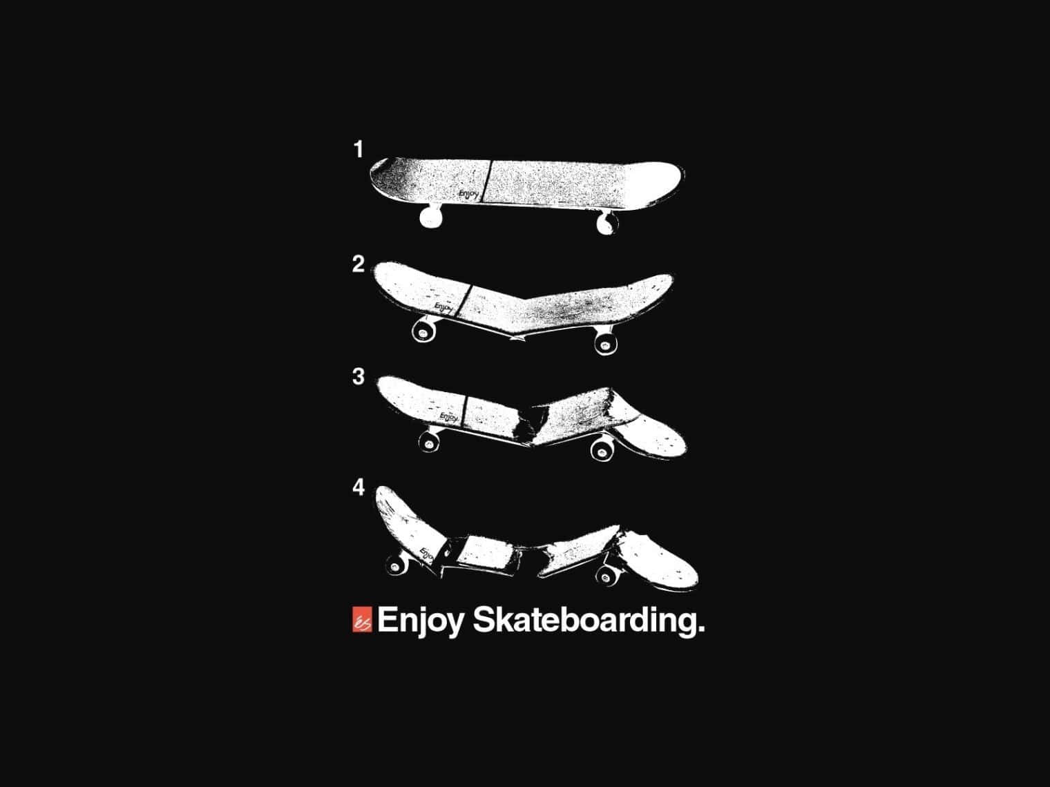 Skateboard Sequence Enjoy Skateboarding Background