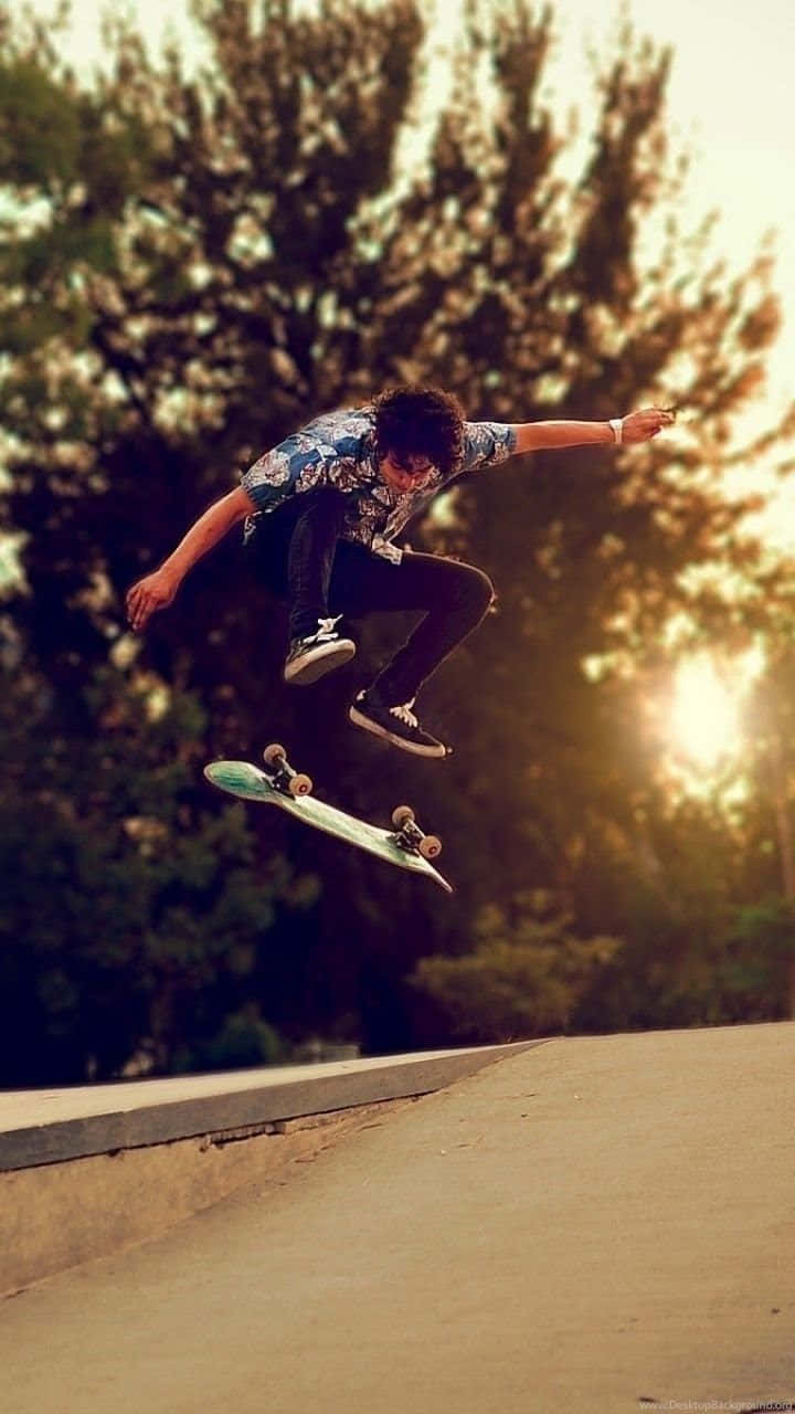 Skateboarding On A Sunny Day