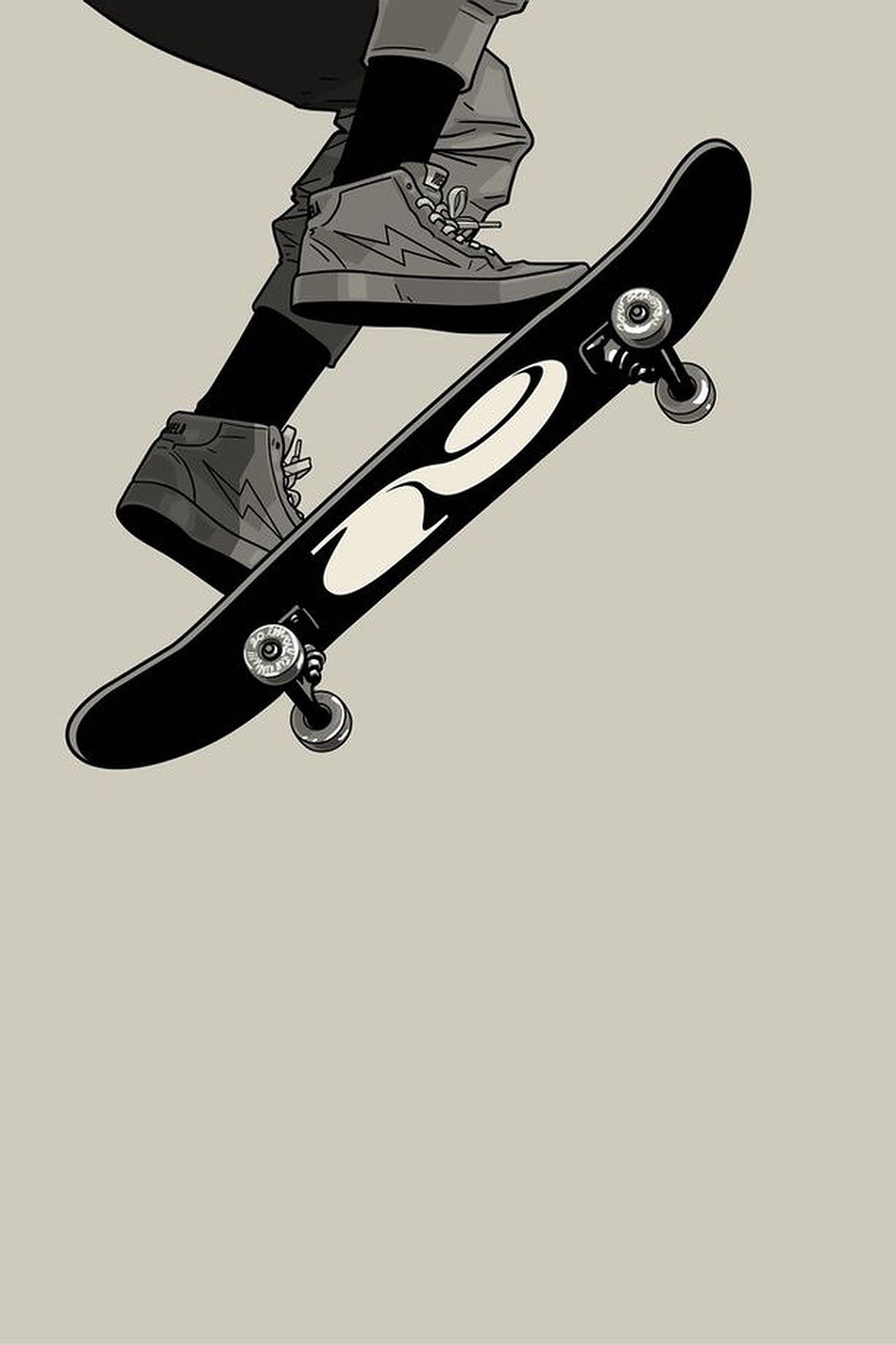 Skater Boy Feet Aesthetic Shot Background