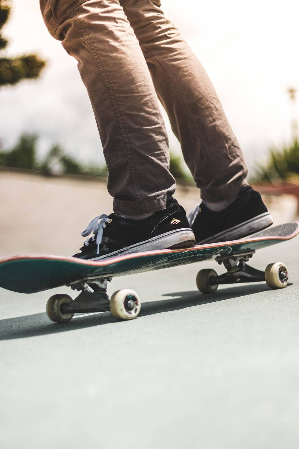 Skater On A Skateboard Bokeh Skater Aesthetic Background