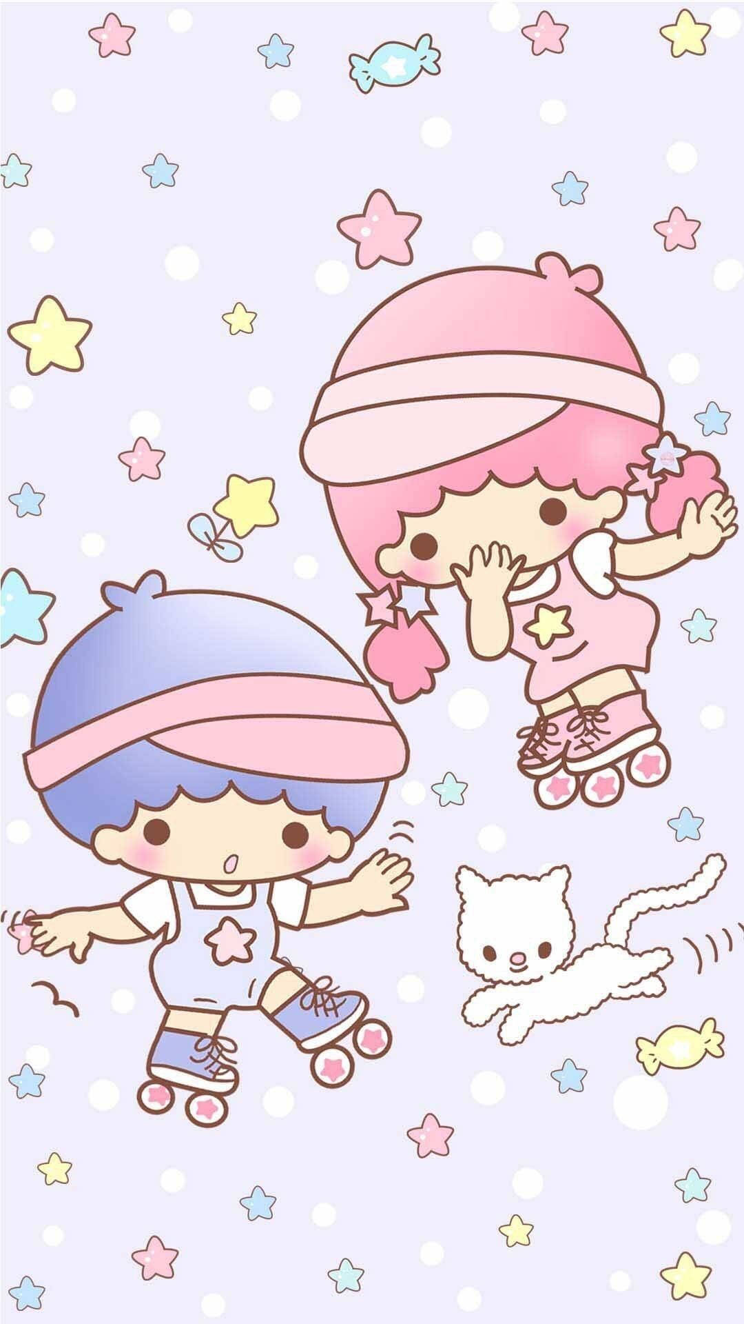 Skating Little Twin Stars Background