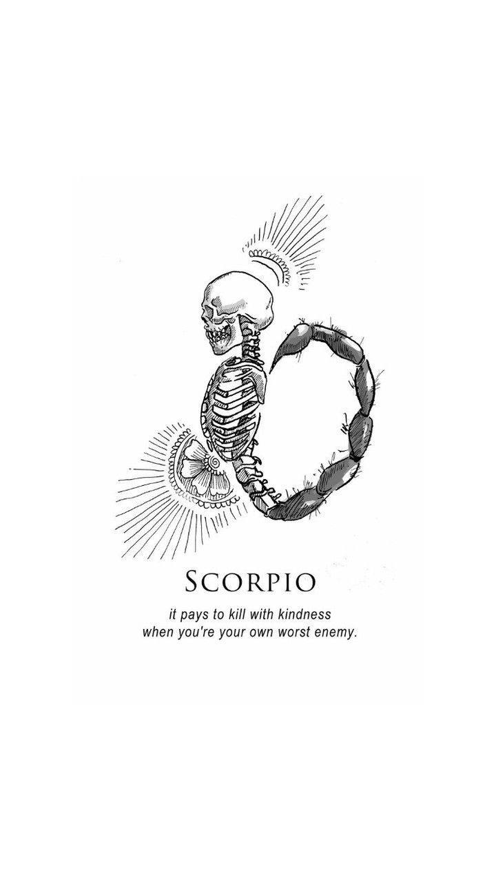 Skeletal Scorpio Aesthetic Background