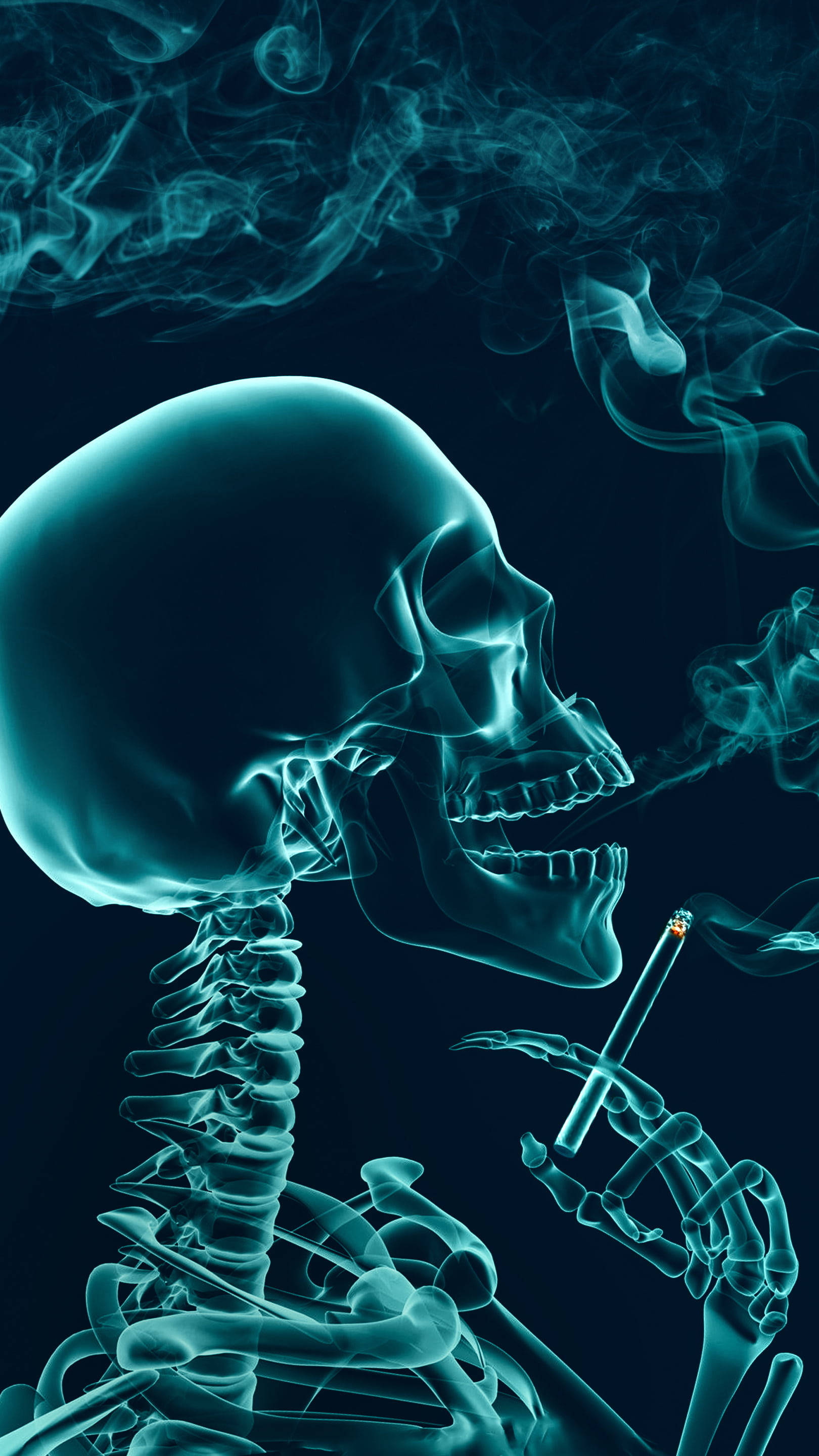 Skeleton Aesthetic Cigarette Smoking