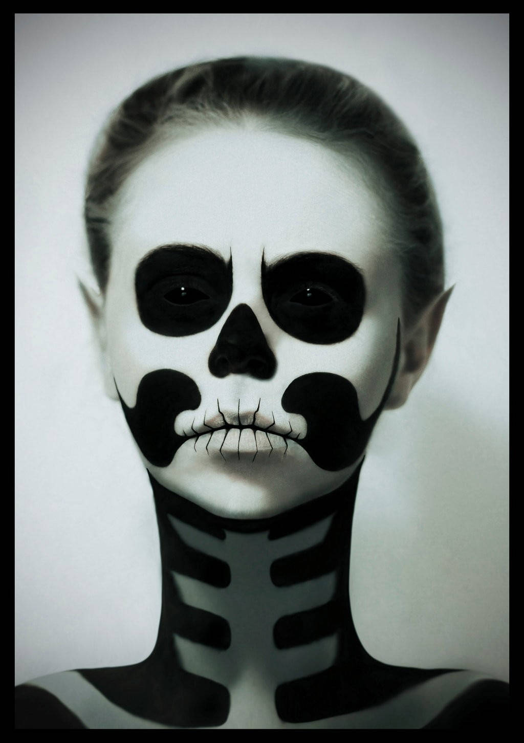 Skeleton Aesthetic Girl Undead Makeup Background