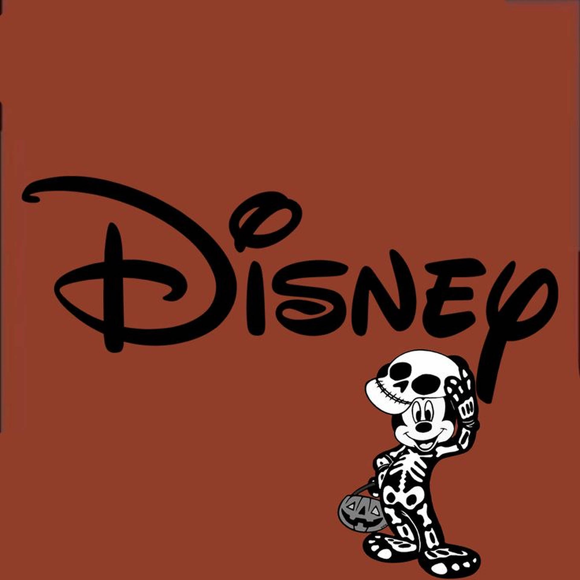 Skeleton Disney Logo Background