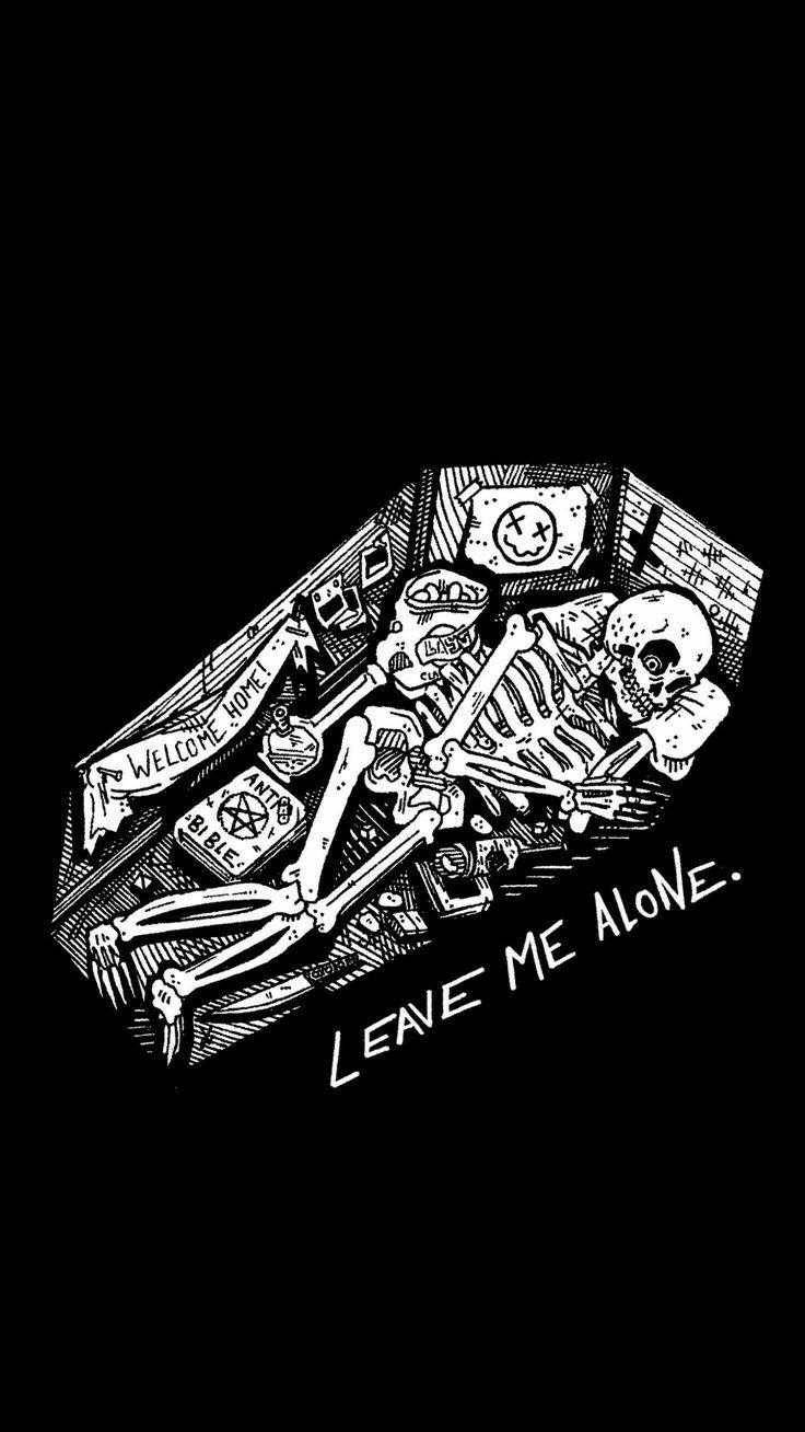 Skeleton Emo Aesthetic Background