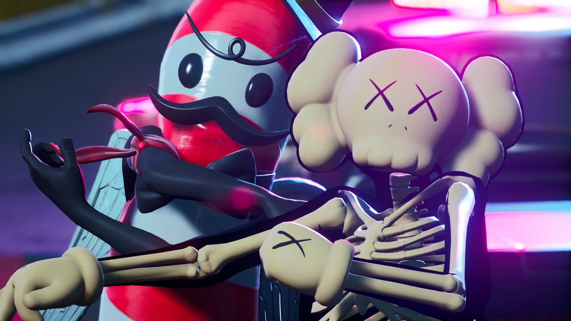 Skeleton Fortnite Kaws Pc Background