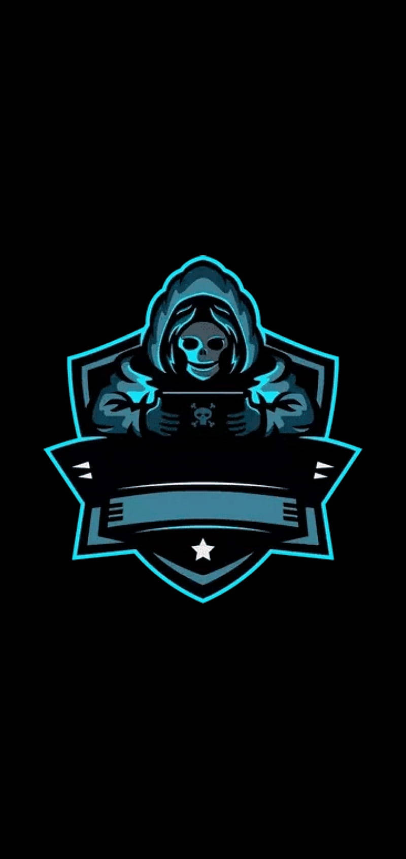 Skeleton Hoodie Gamer Logo Background