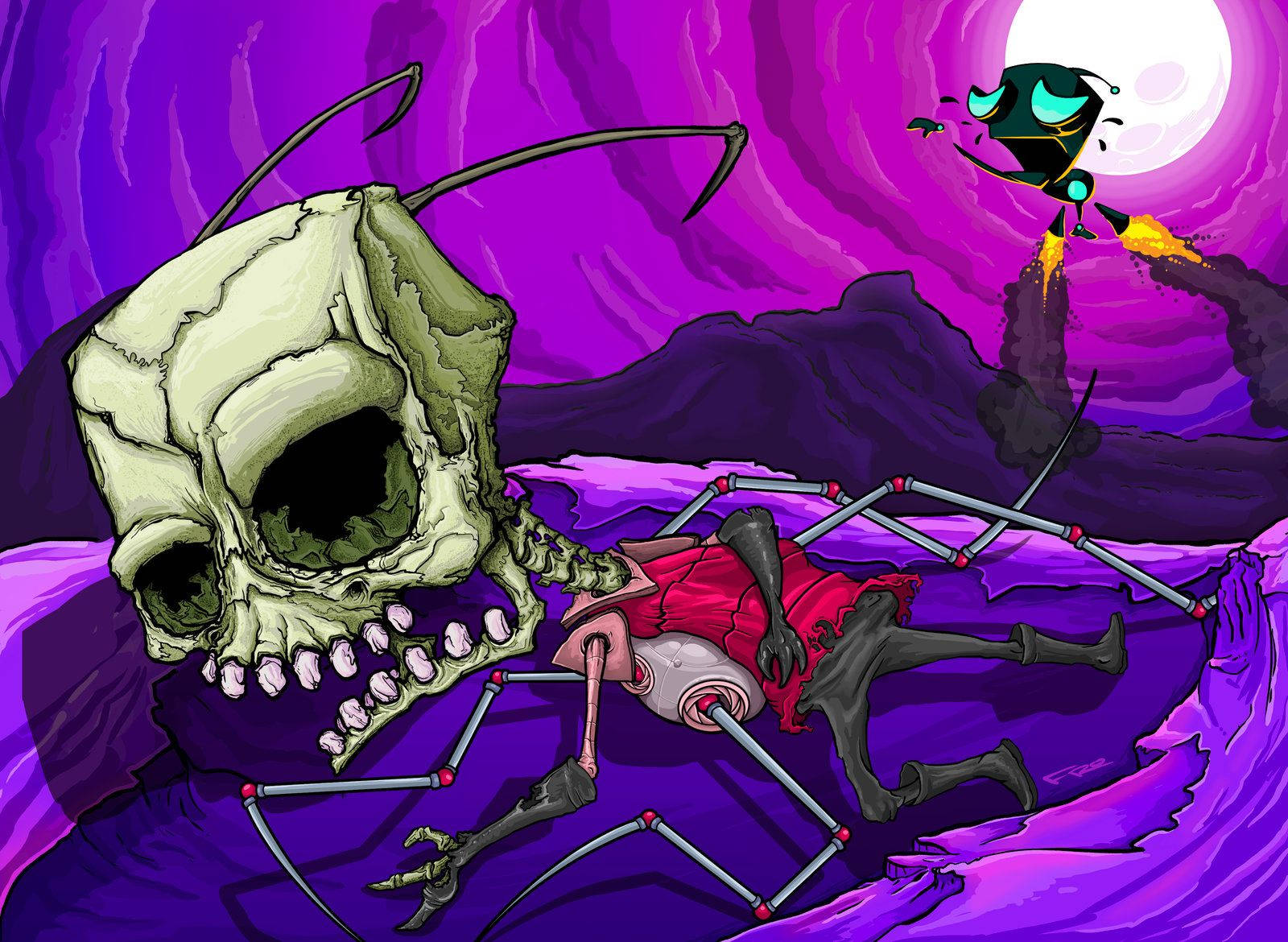 Skeleton Invader Zim Background