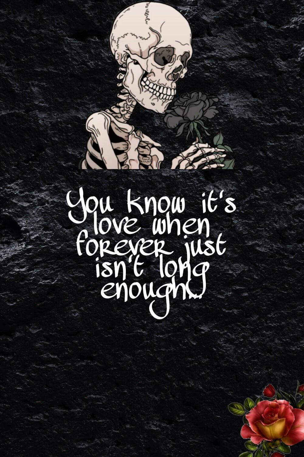 Skeleton Love Message Background