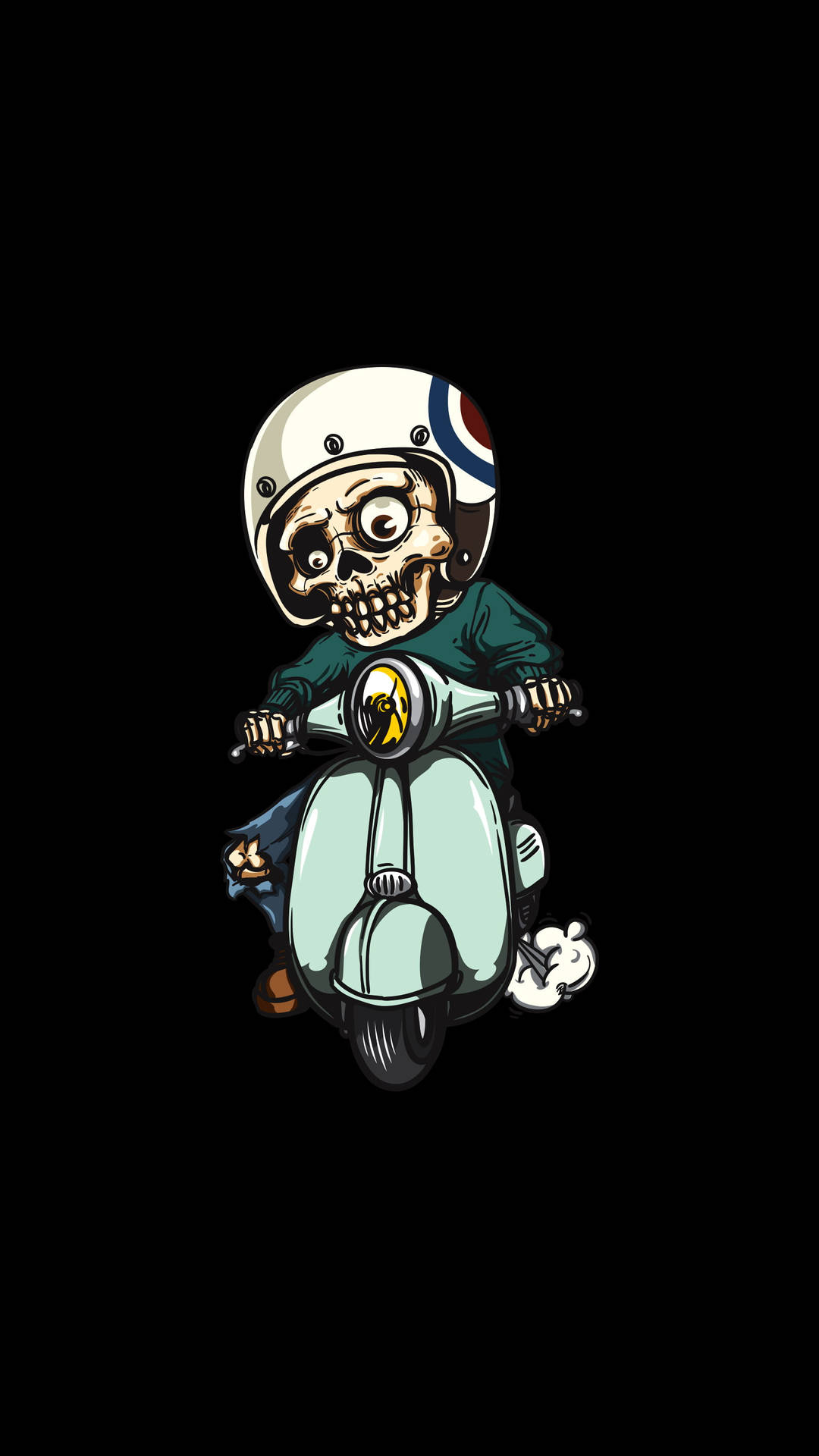 Skeleton On Scooter Hd Tattoo Background