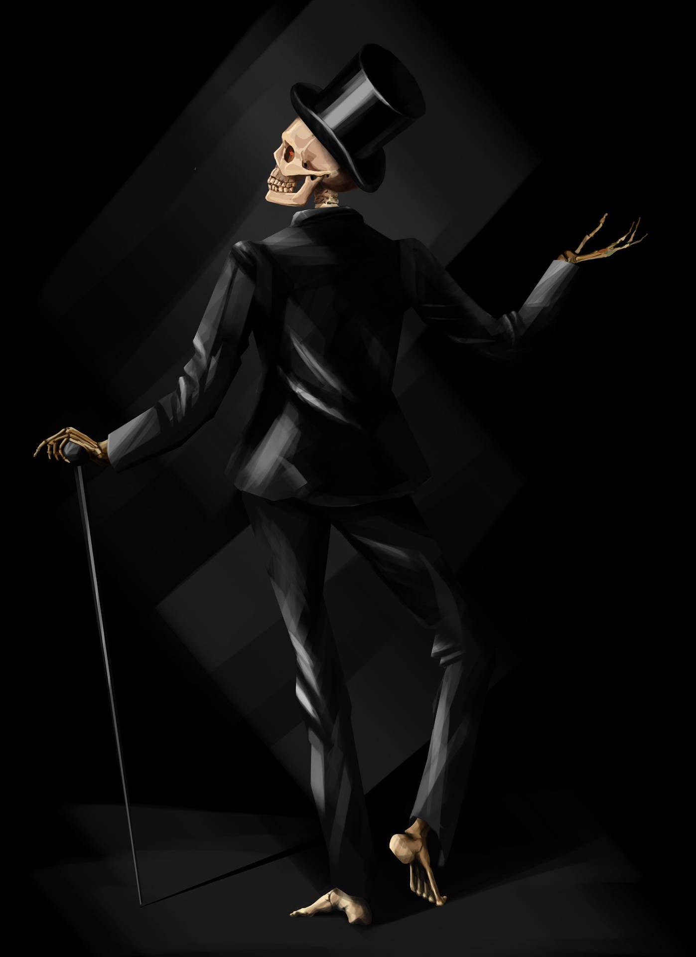 Skeleton With Top Hat