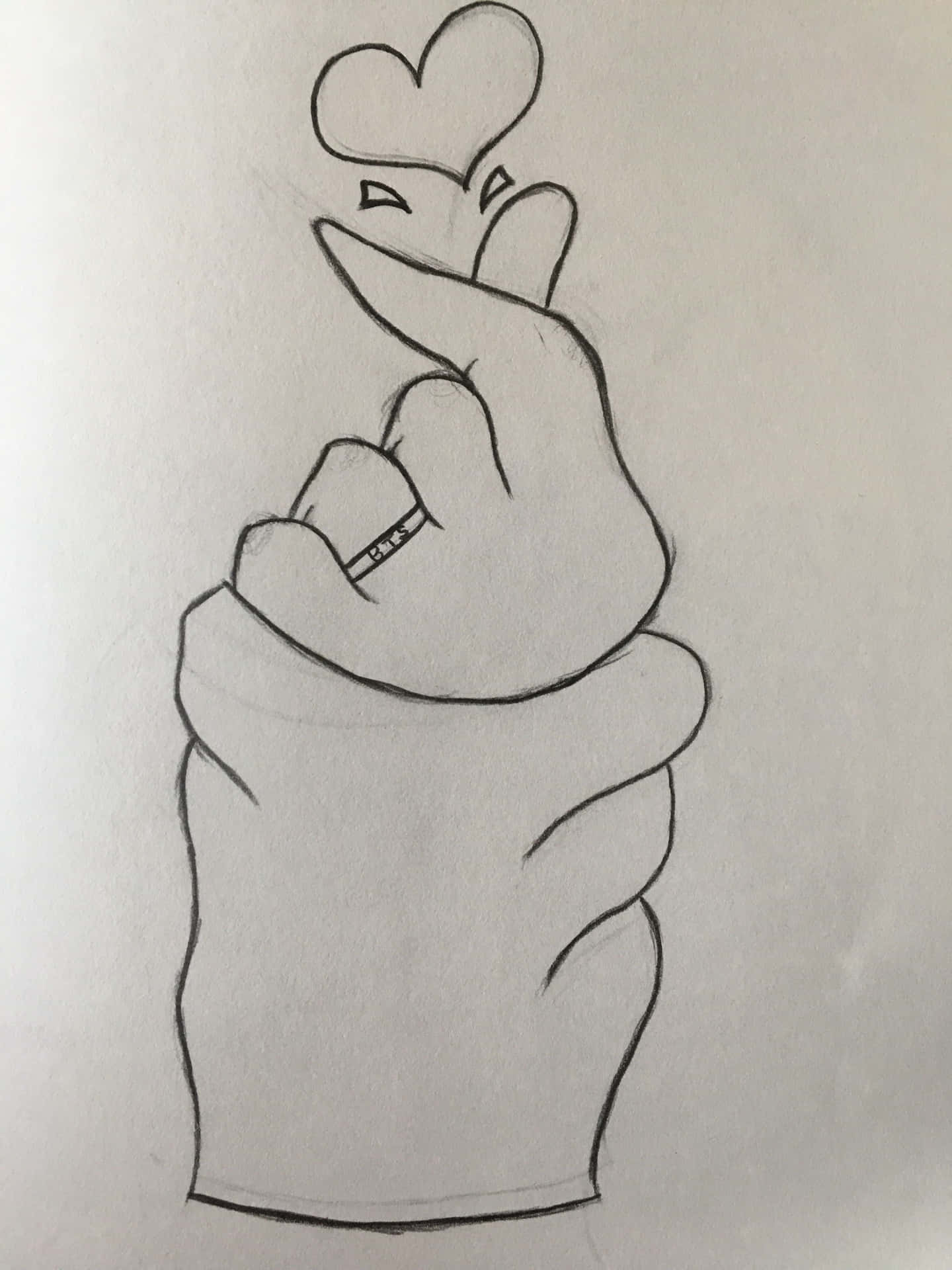 Sketch Bts Finger Heart