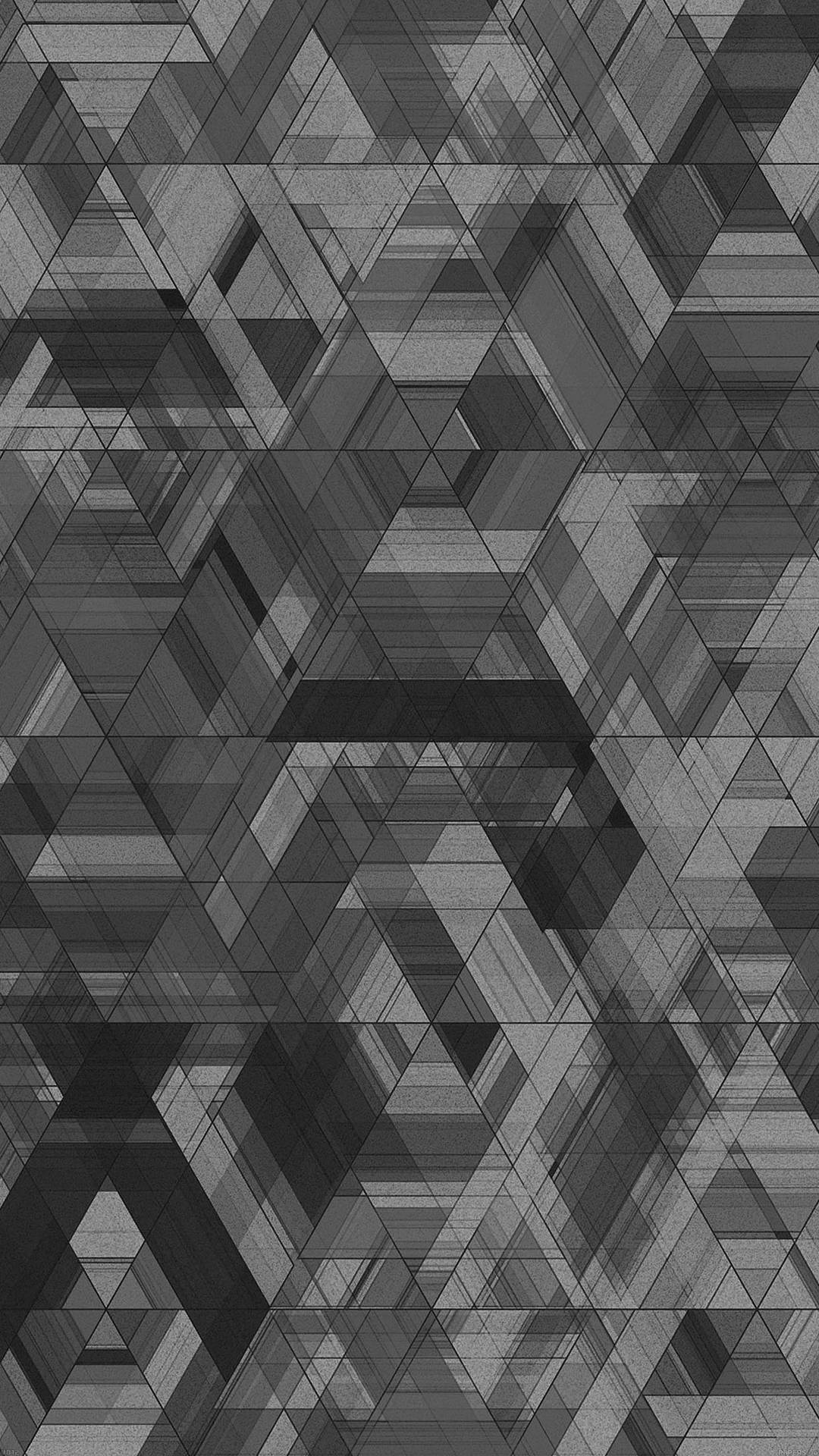 Sketch Triangles Black And Grey Iphone