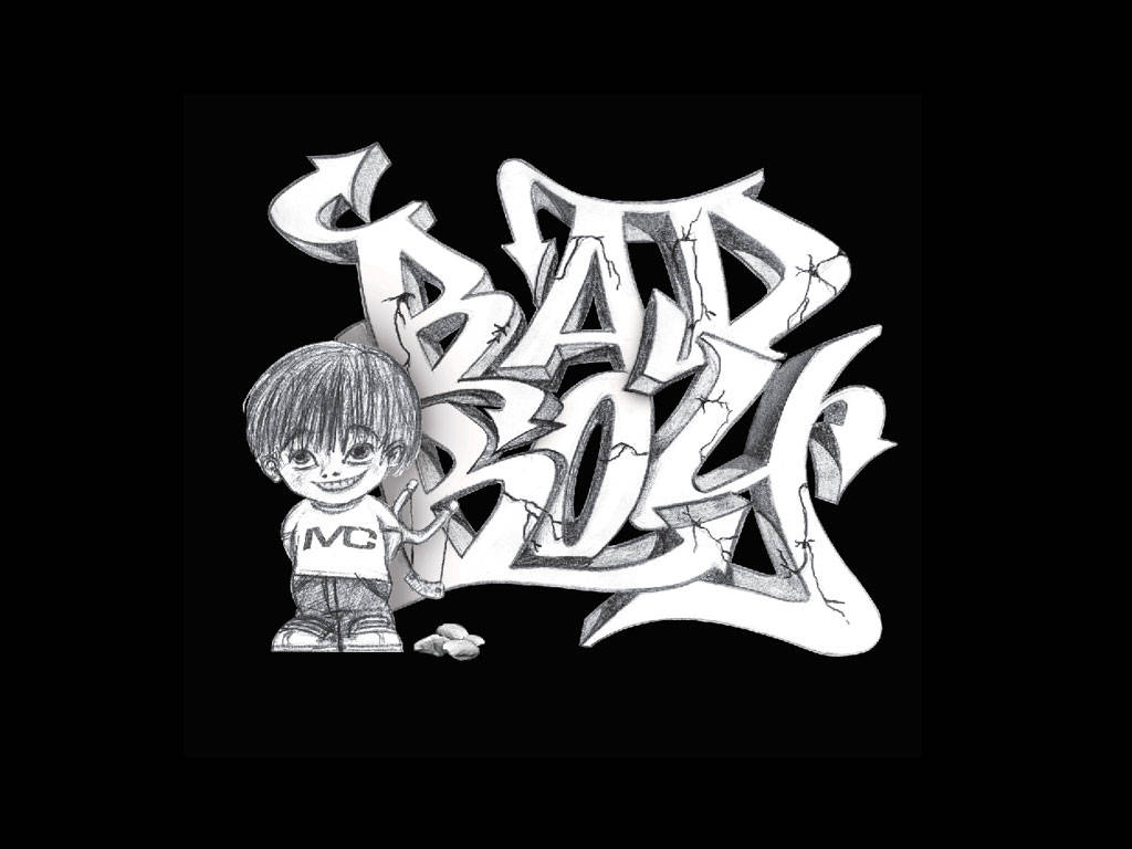 Sketched Bad Boy Concept Background