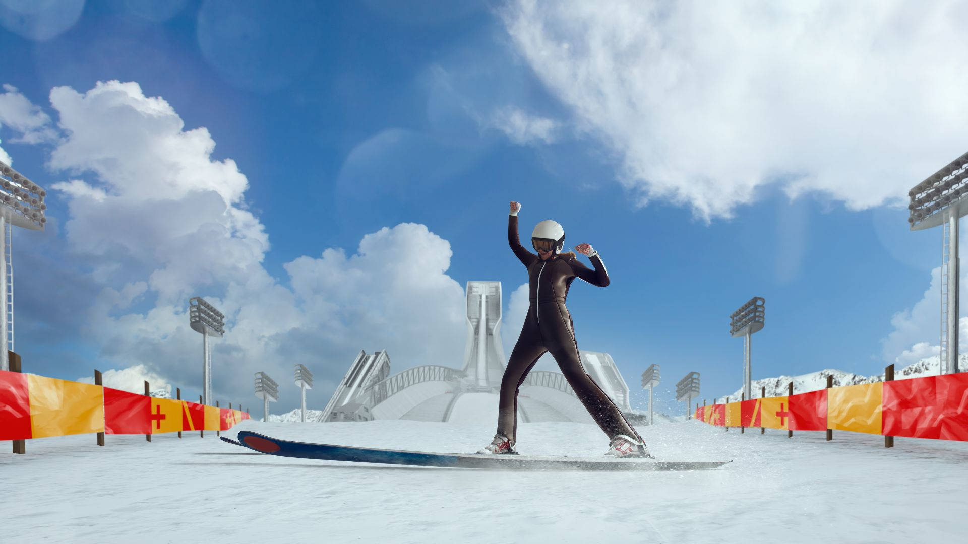 Ski Jumping Aerial Acrobatics Background