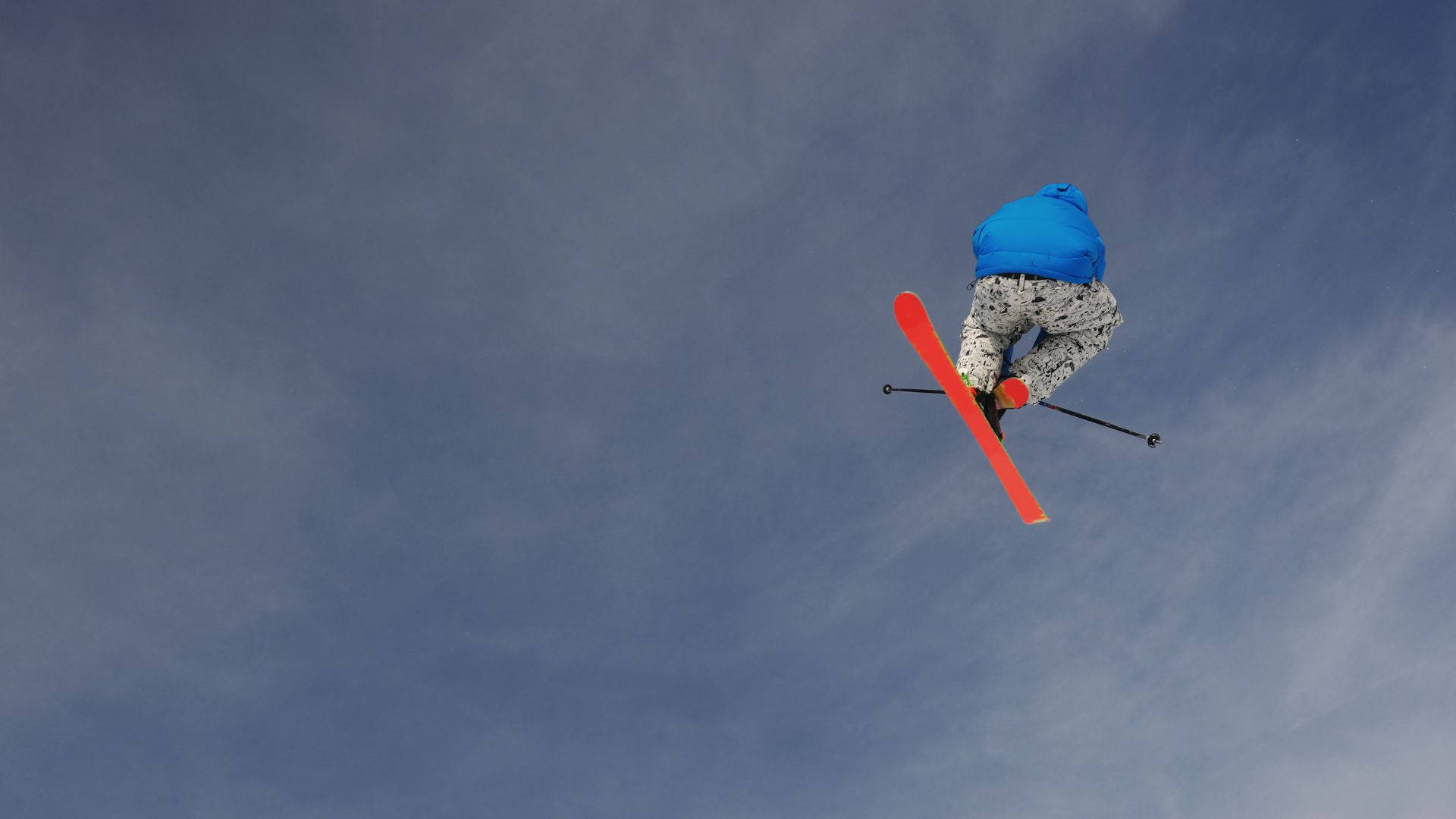 Ski Jumping Aerial Shot Background