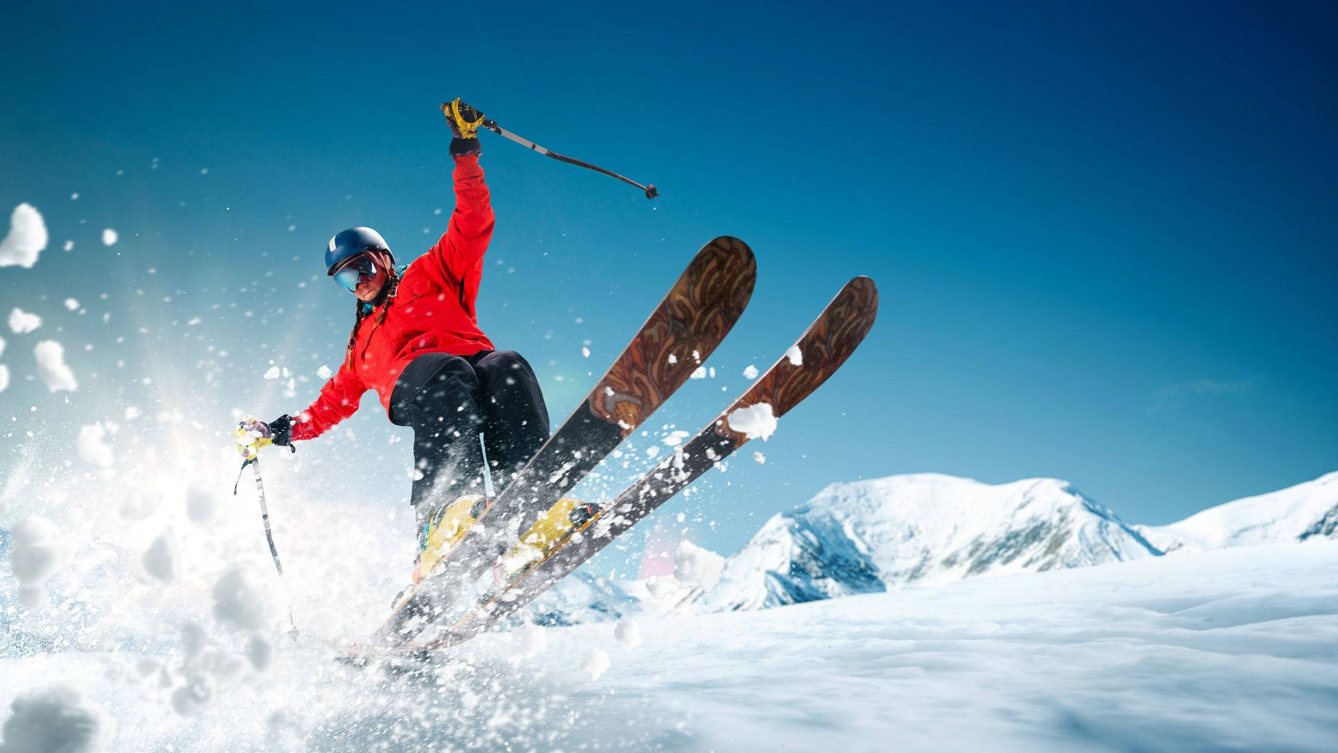 Ski Jumping Creative Photography Background