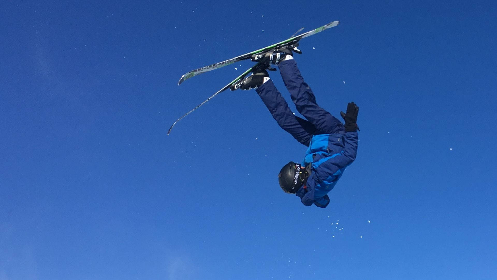 Ski Jumping Dangerous Stunt Background