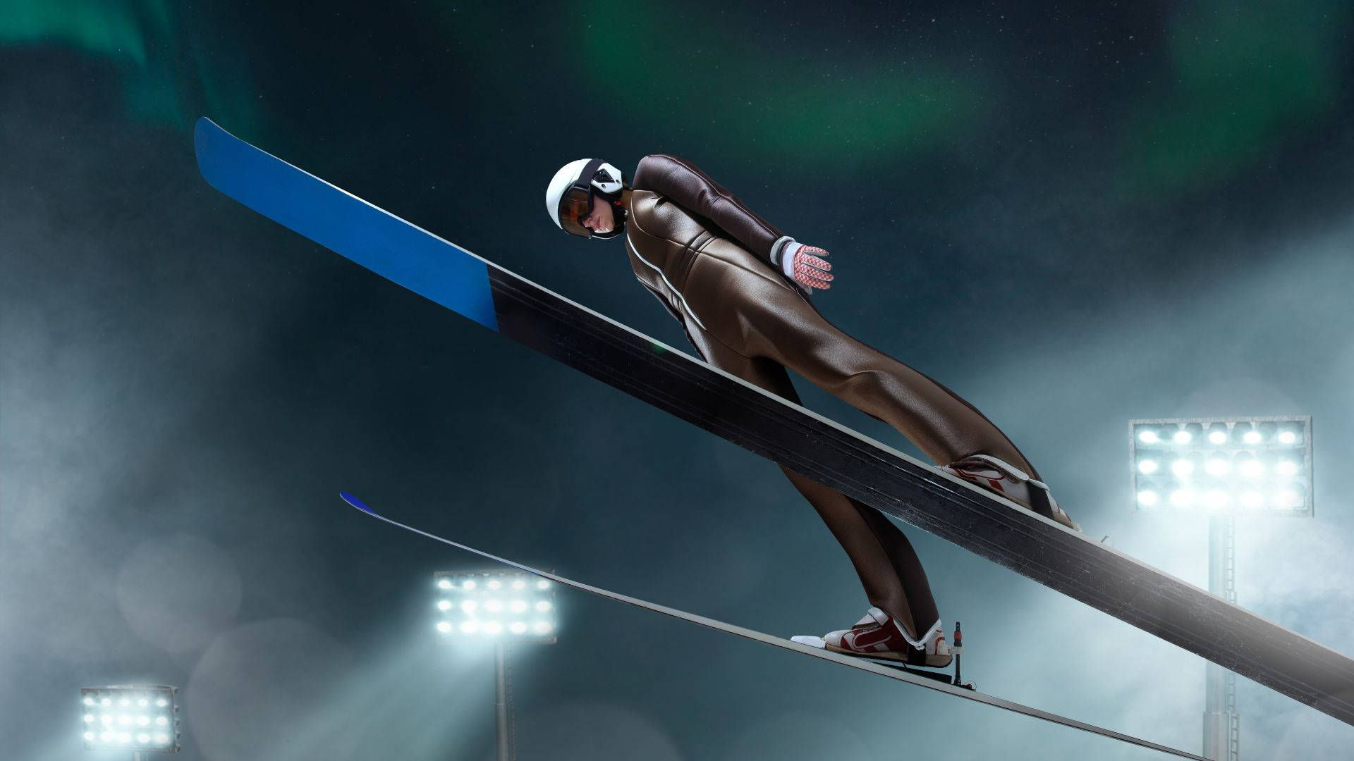 Ski Jumping Nintendo Winter Sports Background