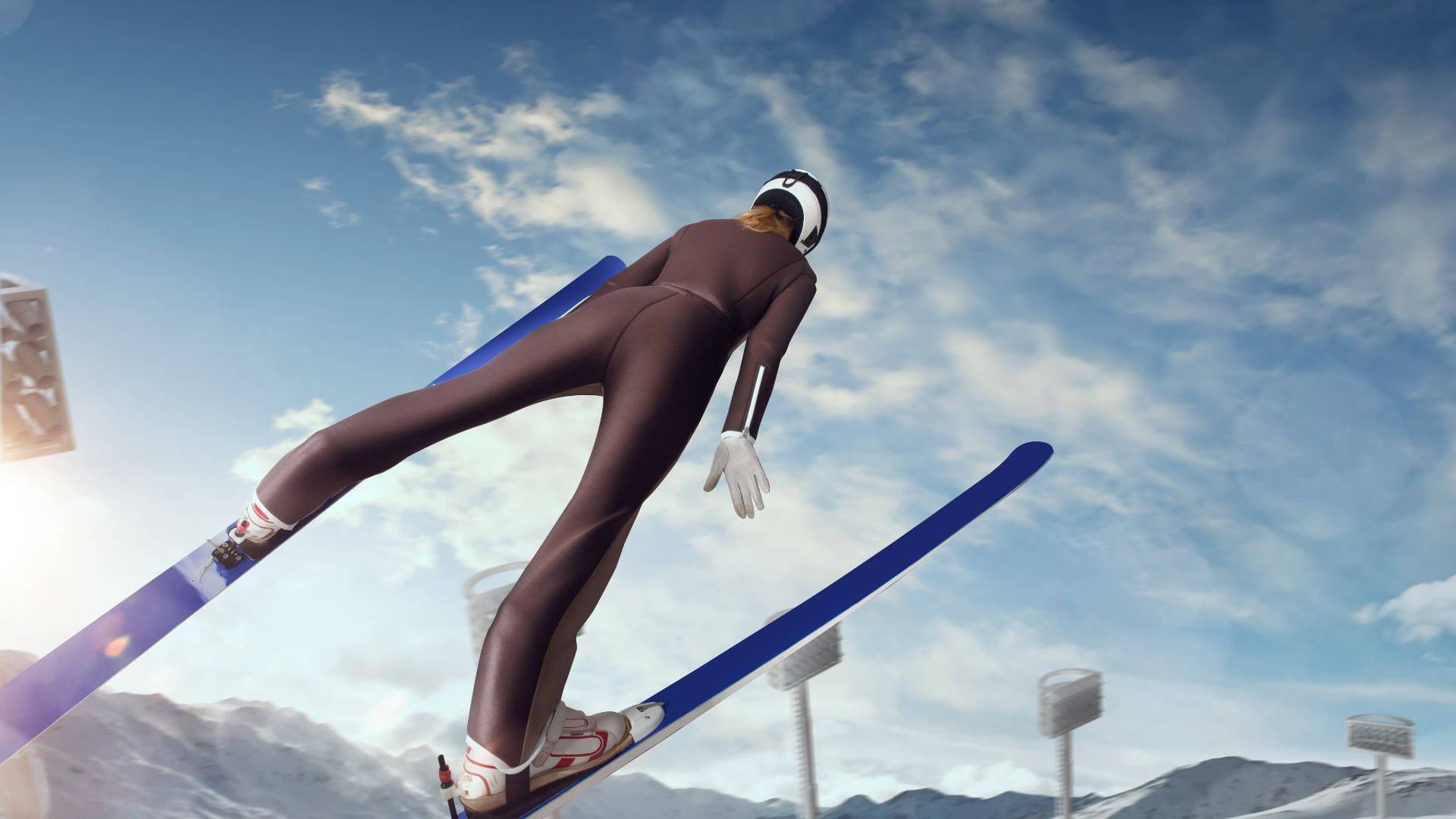 Ski Jumping Sports Game Background