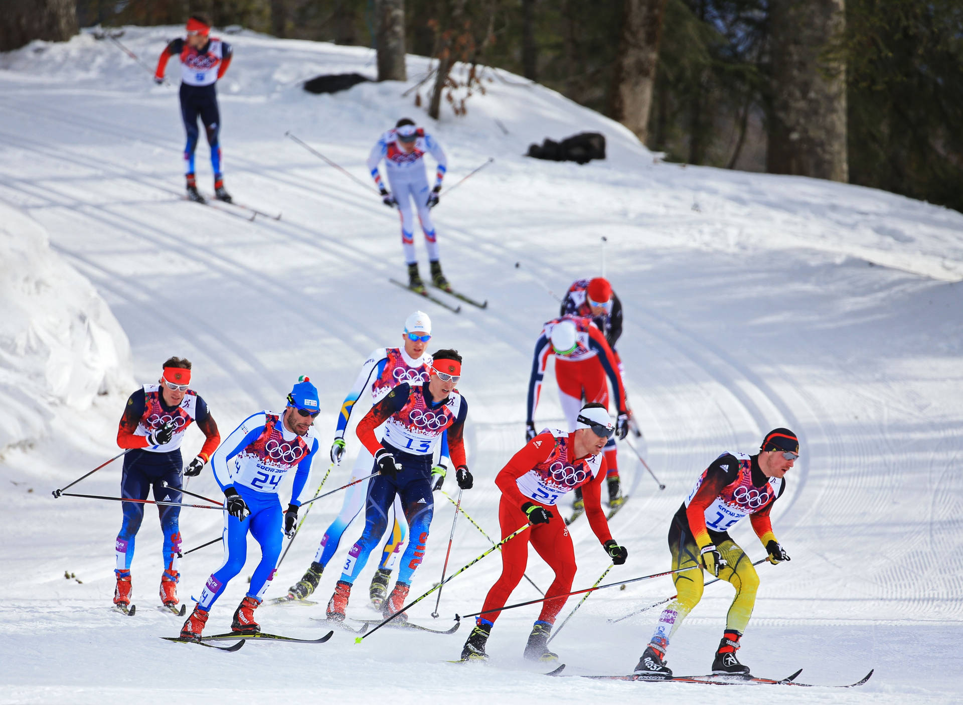 Ski Winter Olympics Men Category Background