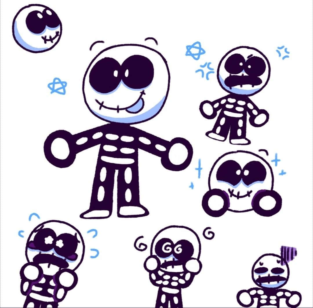 Skid_and_ Pump_ Cartoon_ Expressions Background