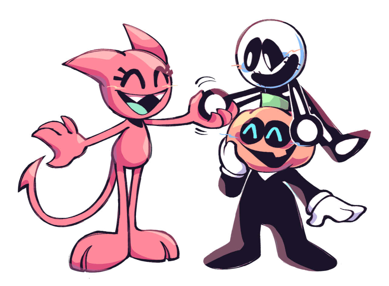 Skidand Pump Cartoon Friends Background