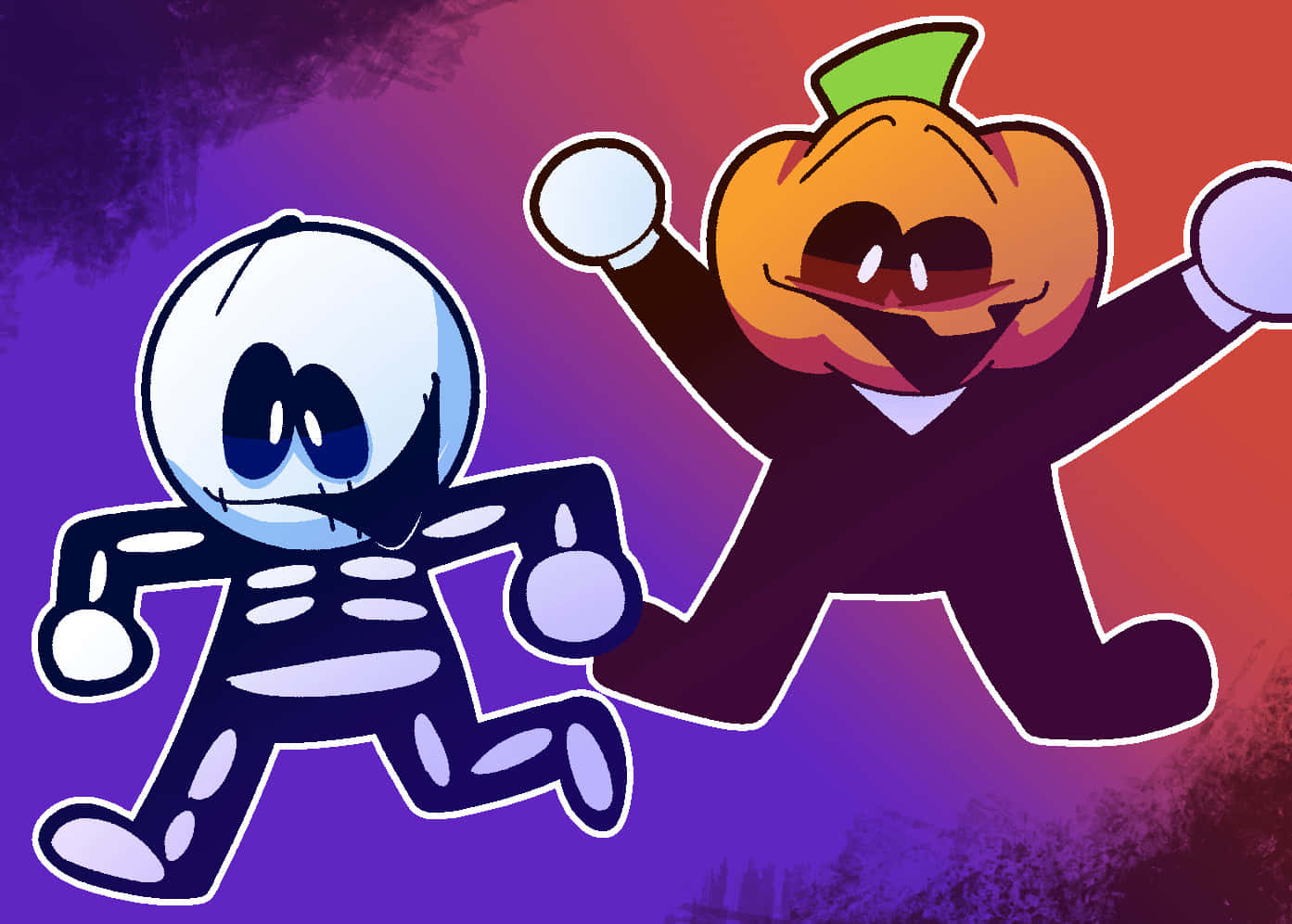 Skidand Pump Halloween Vibes Background