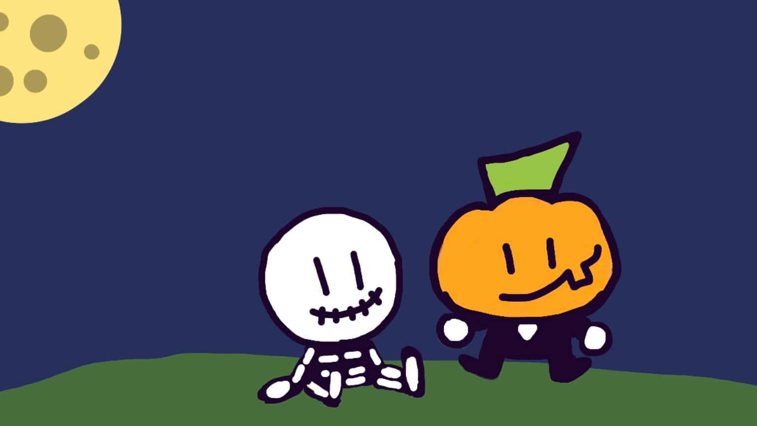 Skidand Pump Moonlit Friends Background