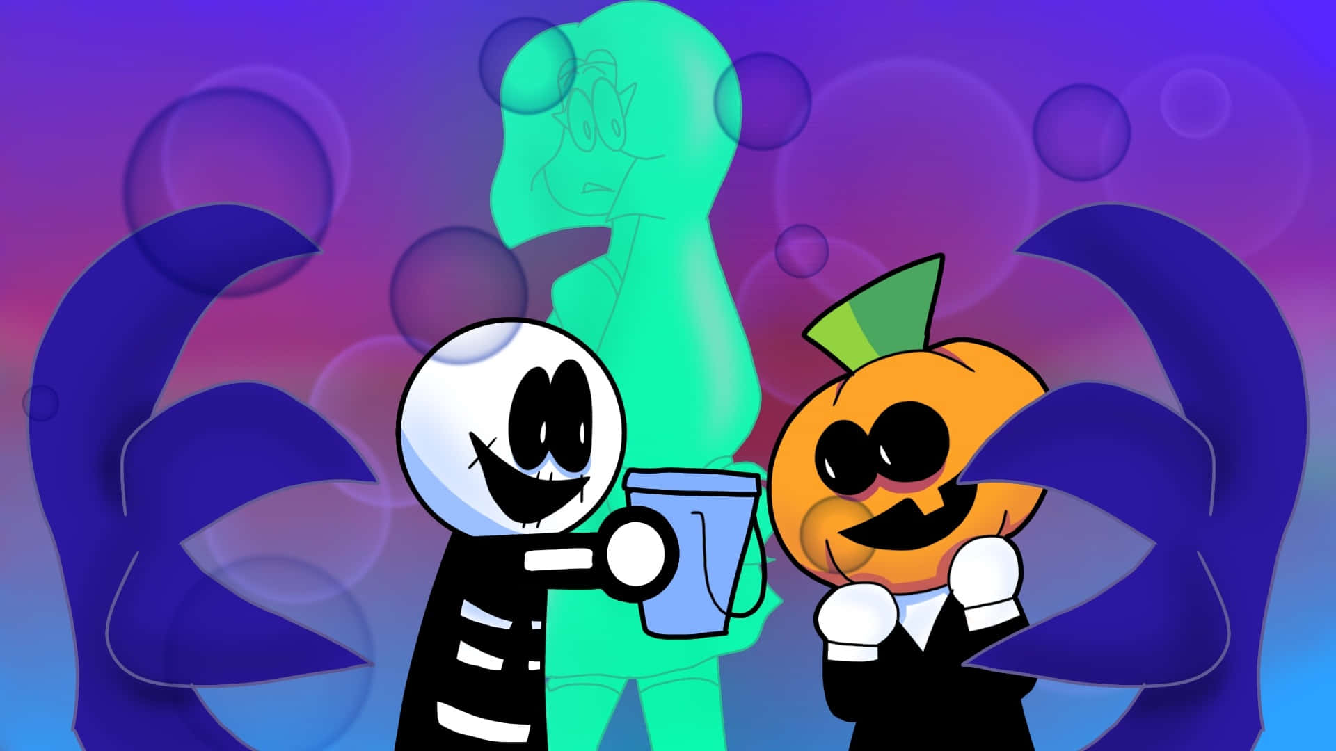 Skidand Pump Spooky Dance Background