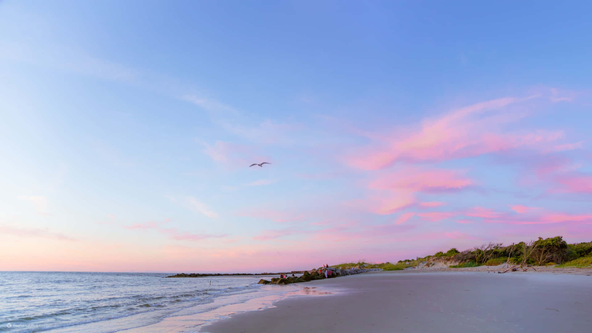 Skies Beach Dual Monitor Background