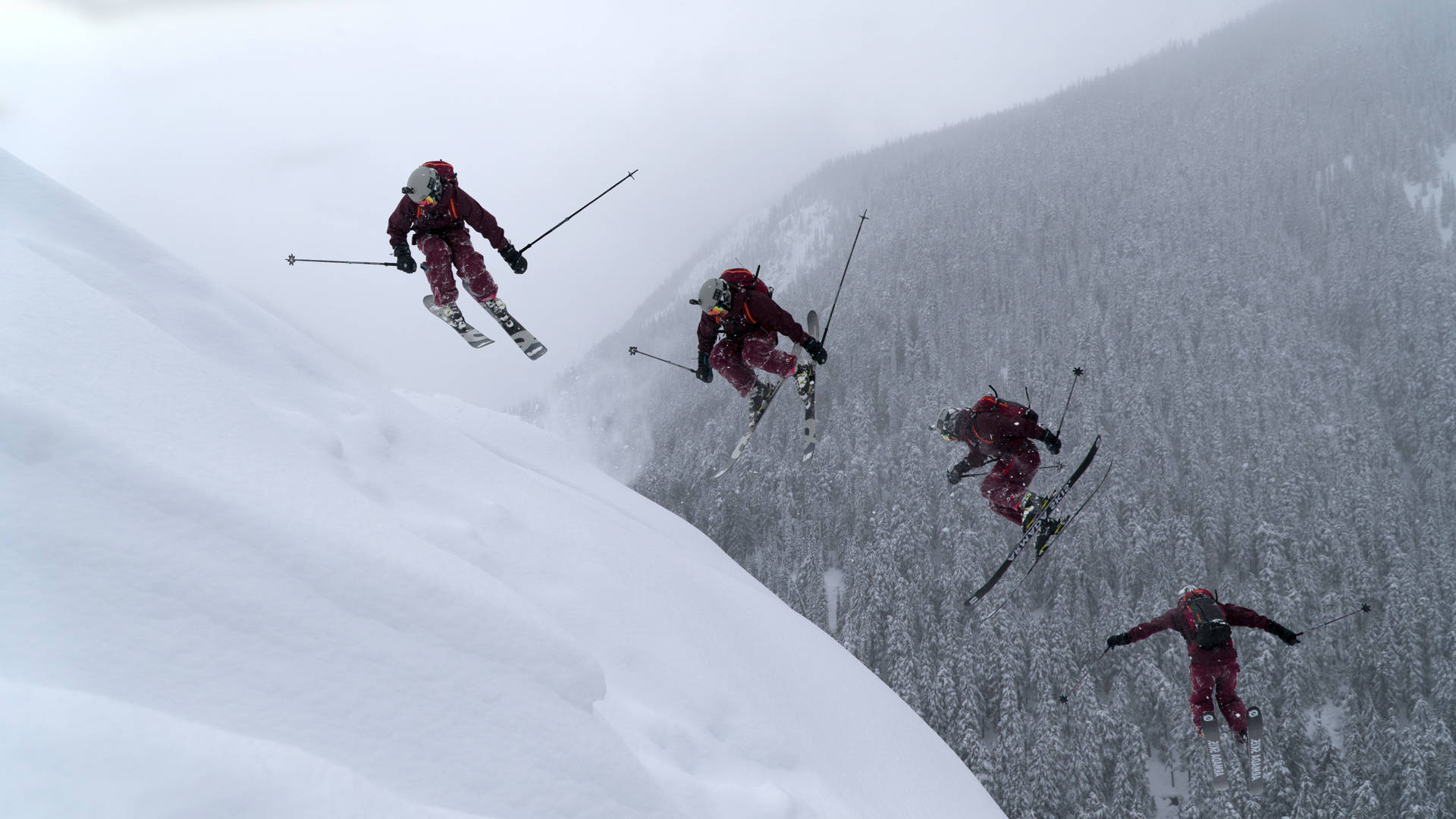 Skiing Creative Stunt