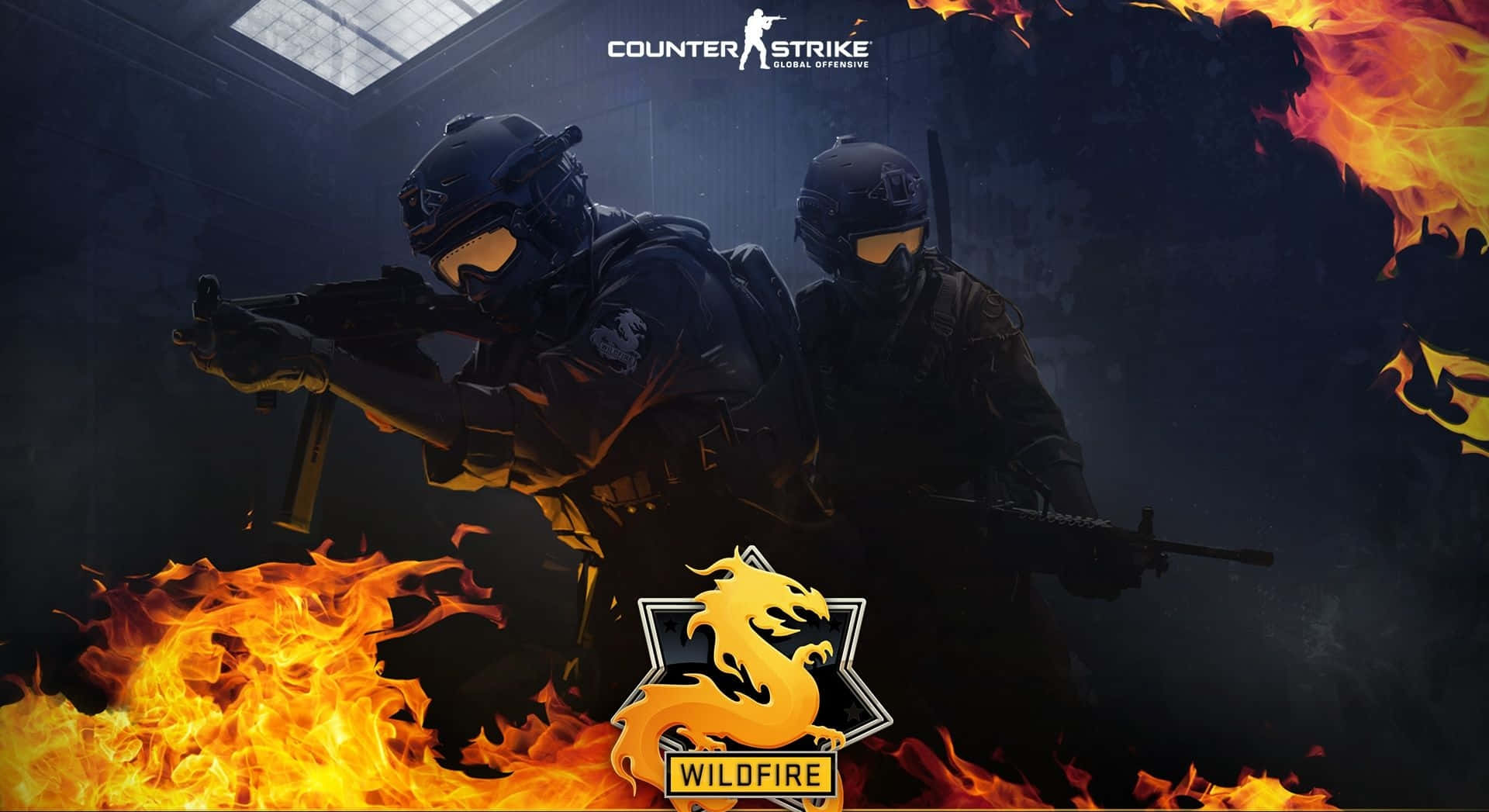 Skilled Players In A Fierce Match Of Counter Strike Global Offensive Background