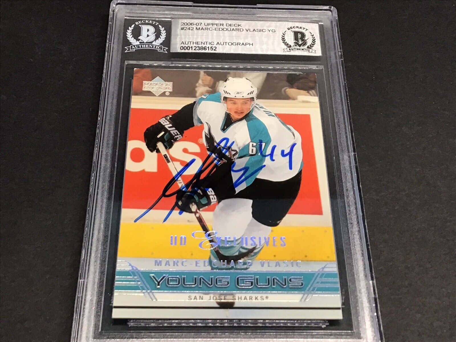 Skillful Defenseman, Marc-edouard Vlasic Possessing His Trading Card Background