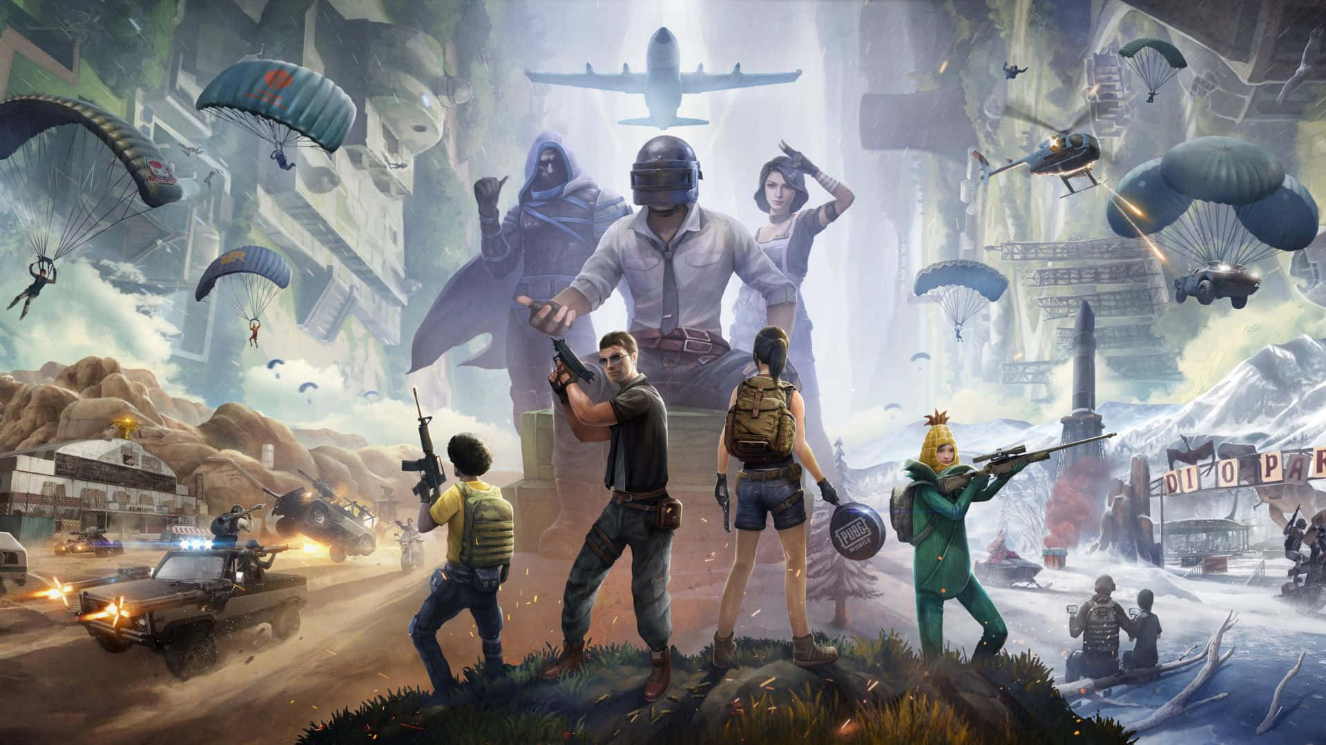 Skins And Parachutes Pubg1920x1080 Background