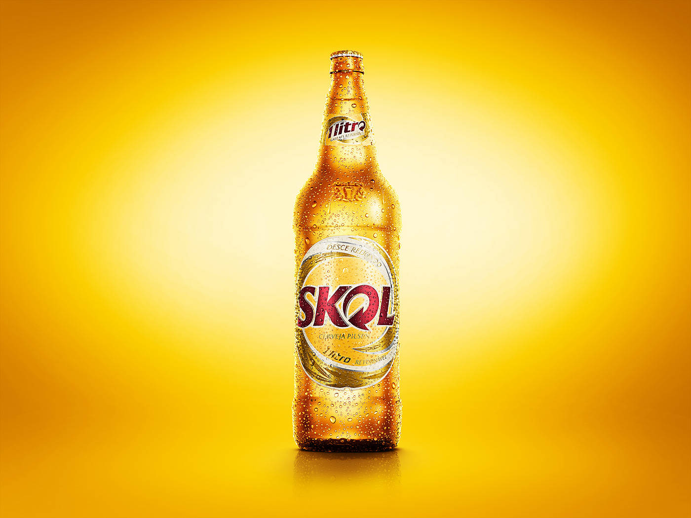 Skol Beer Bottle Background