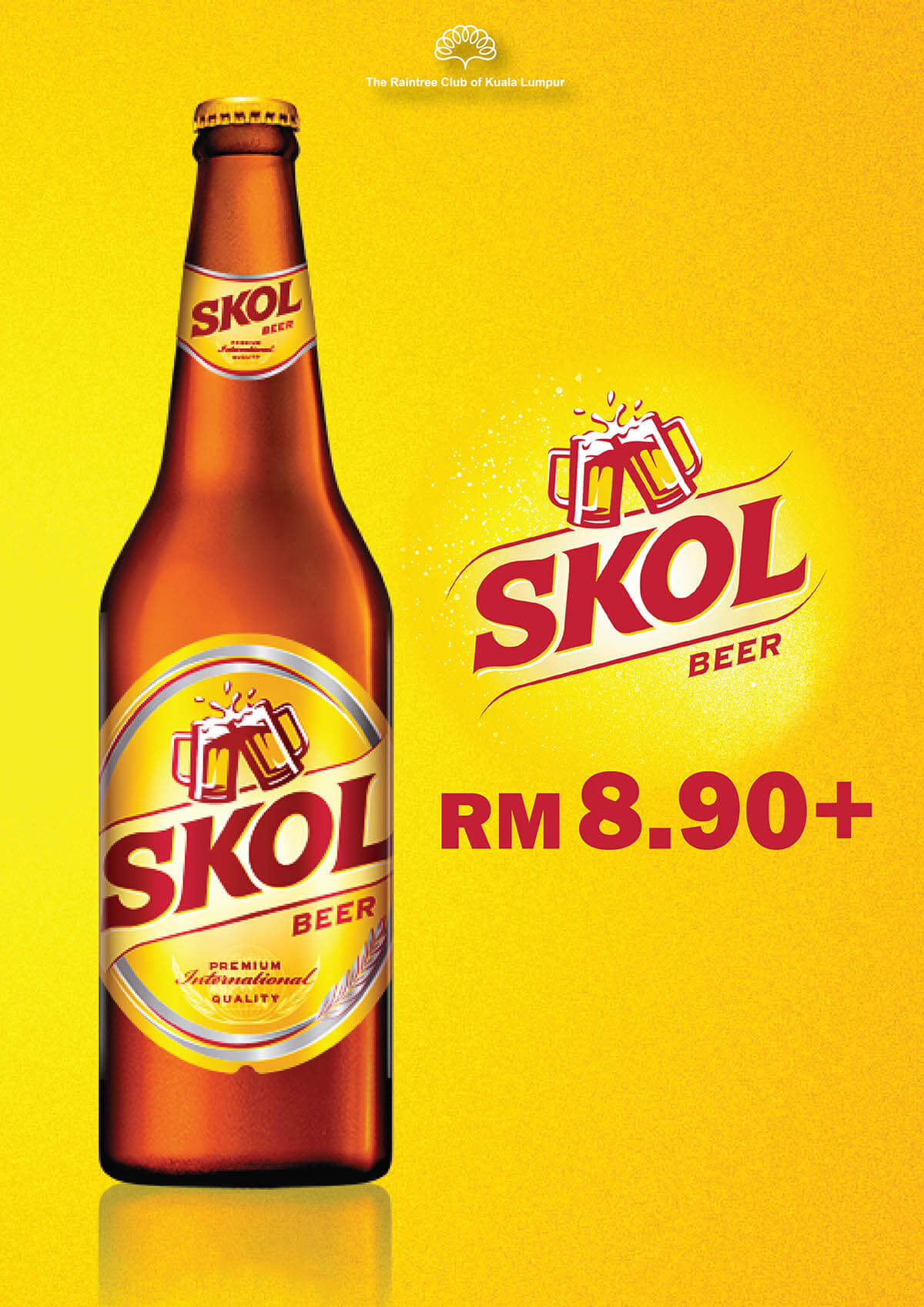 Skol Beer Yellow Background Background