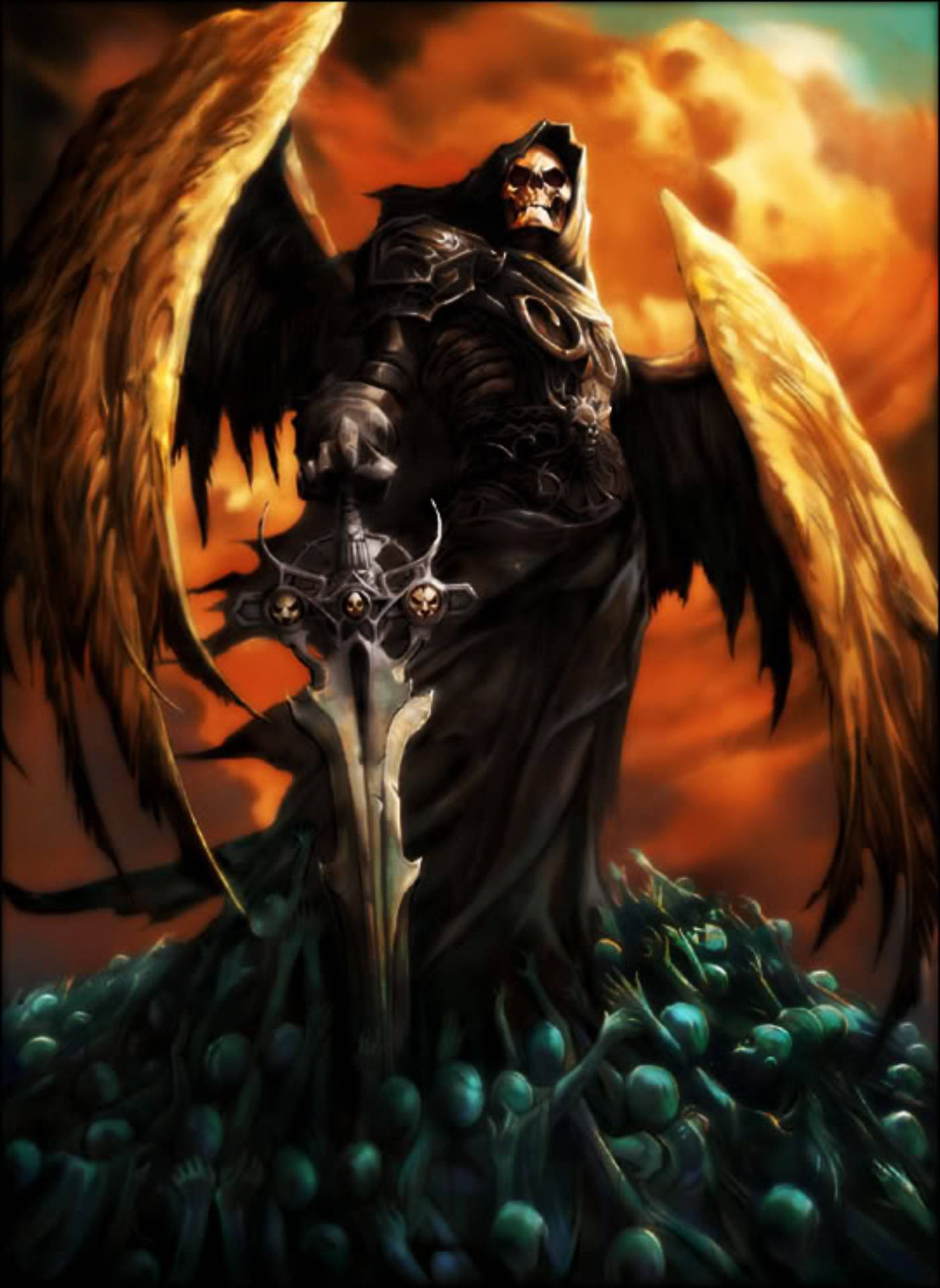 Skull Angels Of Death Fan Art Background