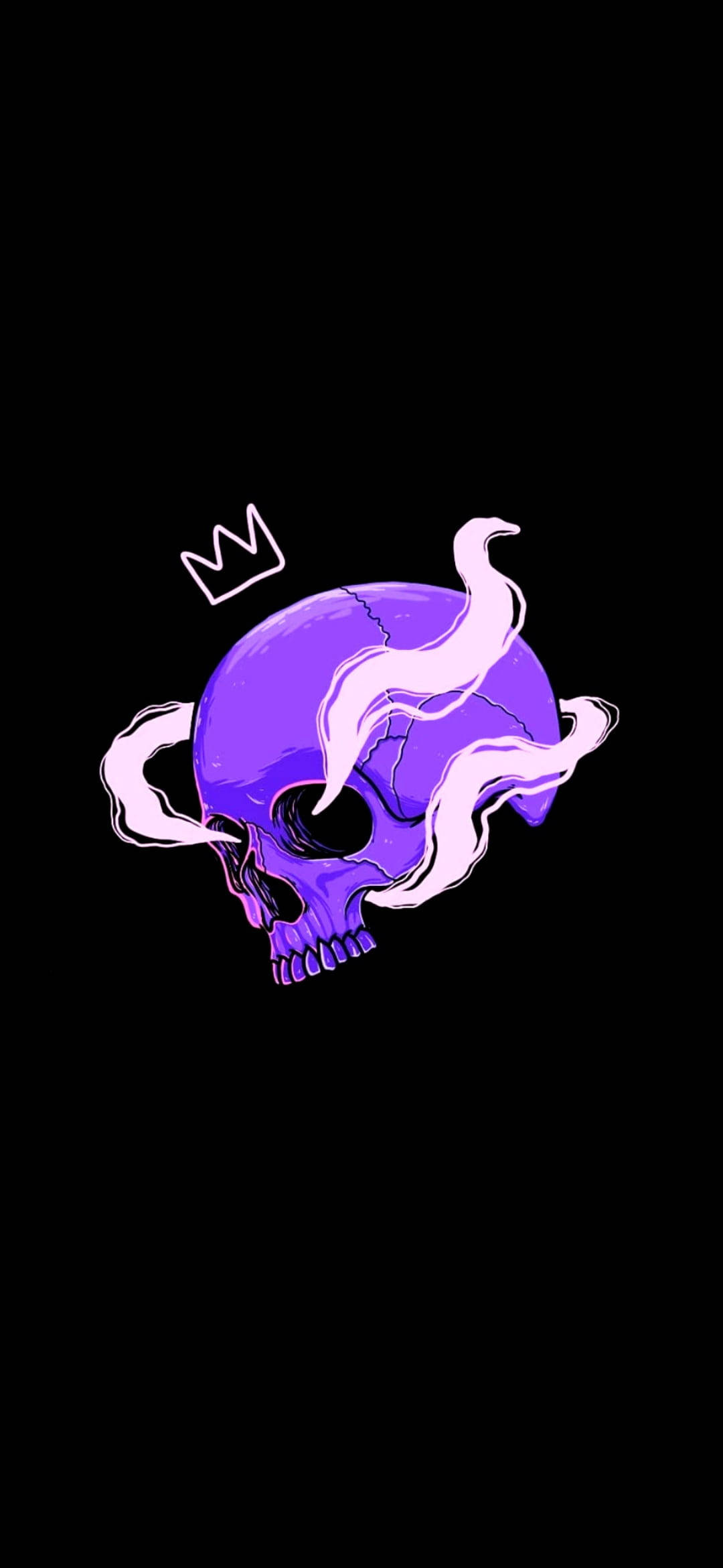 Skull Black And Purple Phone