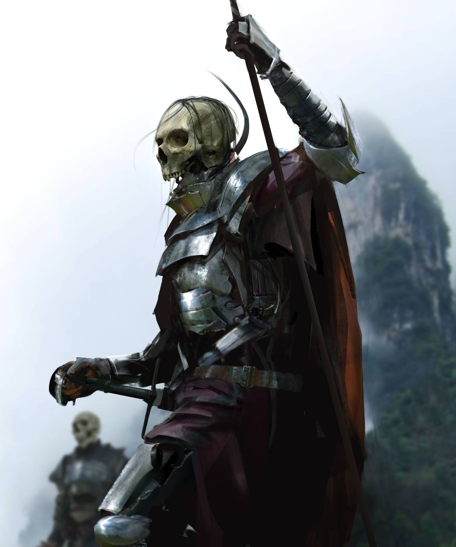Skull Death Knight Background