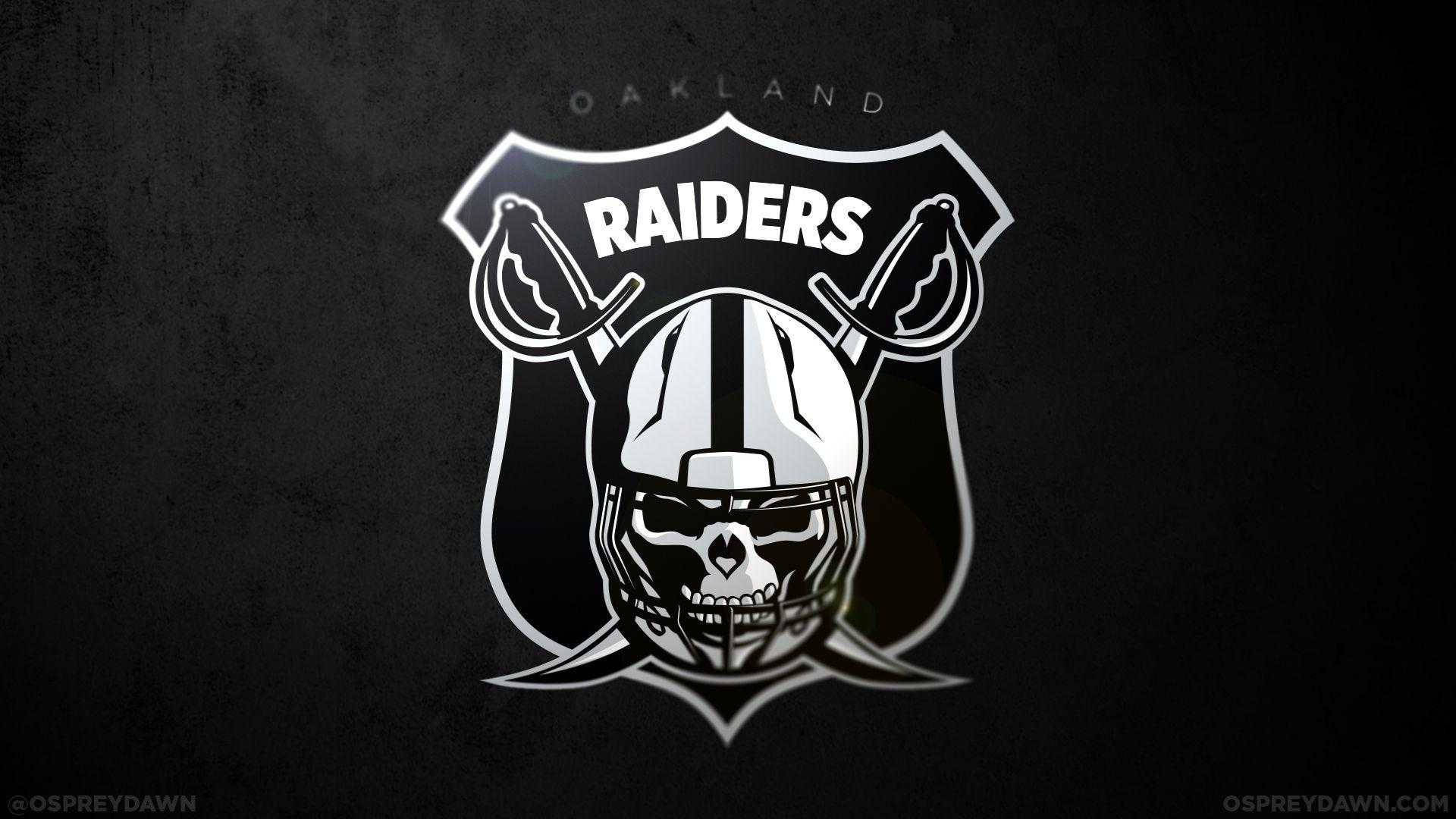 Skull Designed Oakland Raider Poster Background
