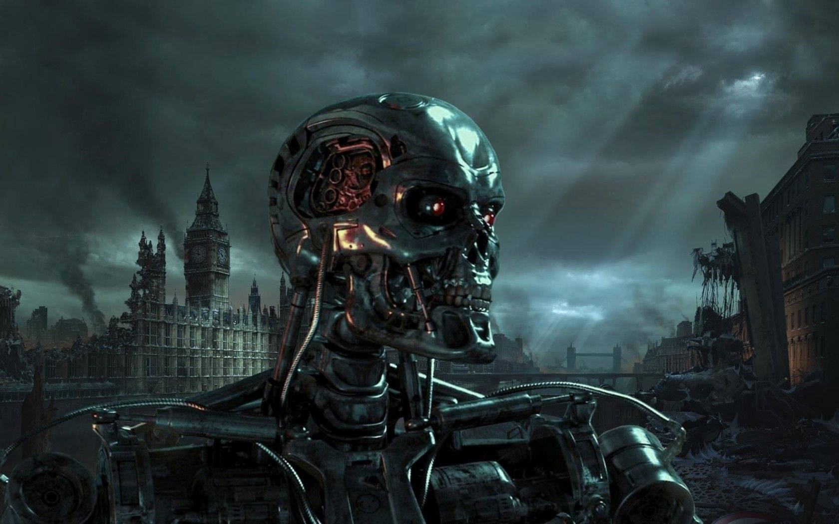 Skull Terminator Fantasy Background