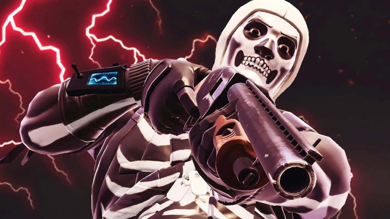 Skull Trooper Fortnite 1366x768 Background